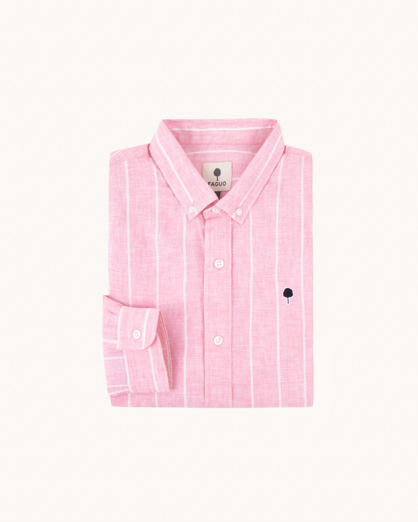 faguo-ivoy-chemise-en-lin-ray-e-rose-et-blanc image 5