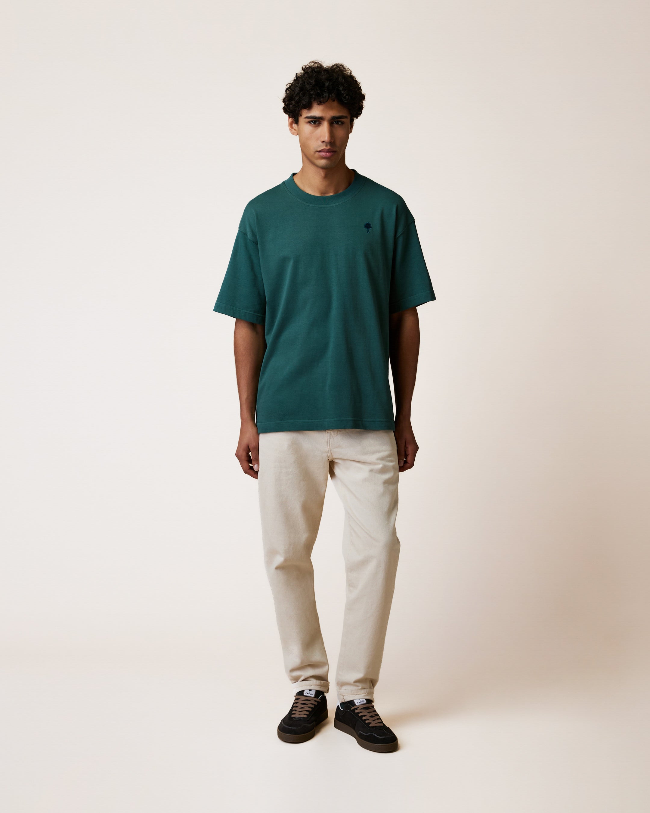 faguo-yellowstone-t-shirt-oversize-vert-gris-homme-coton-recycl image 3