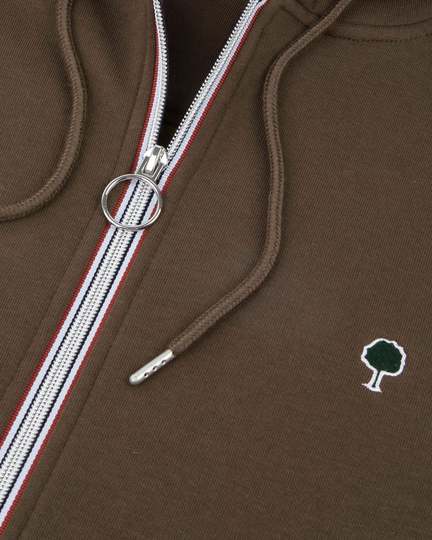 faguo-mesnil-sweat-zipp-capuche-marron-fonc image 7