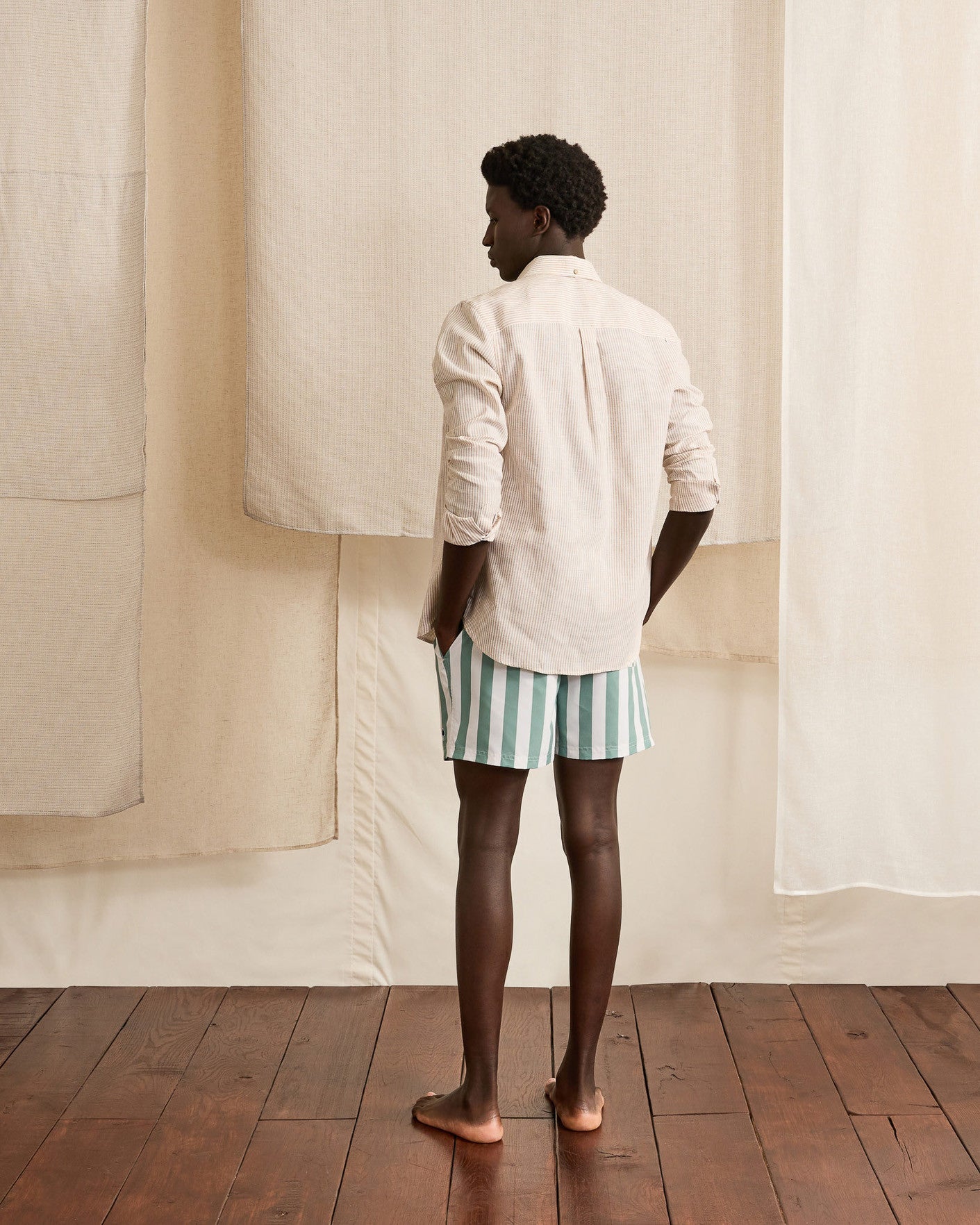 faguo-mimizan-short-de-bain-homme-vert-et-cru image 6