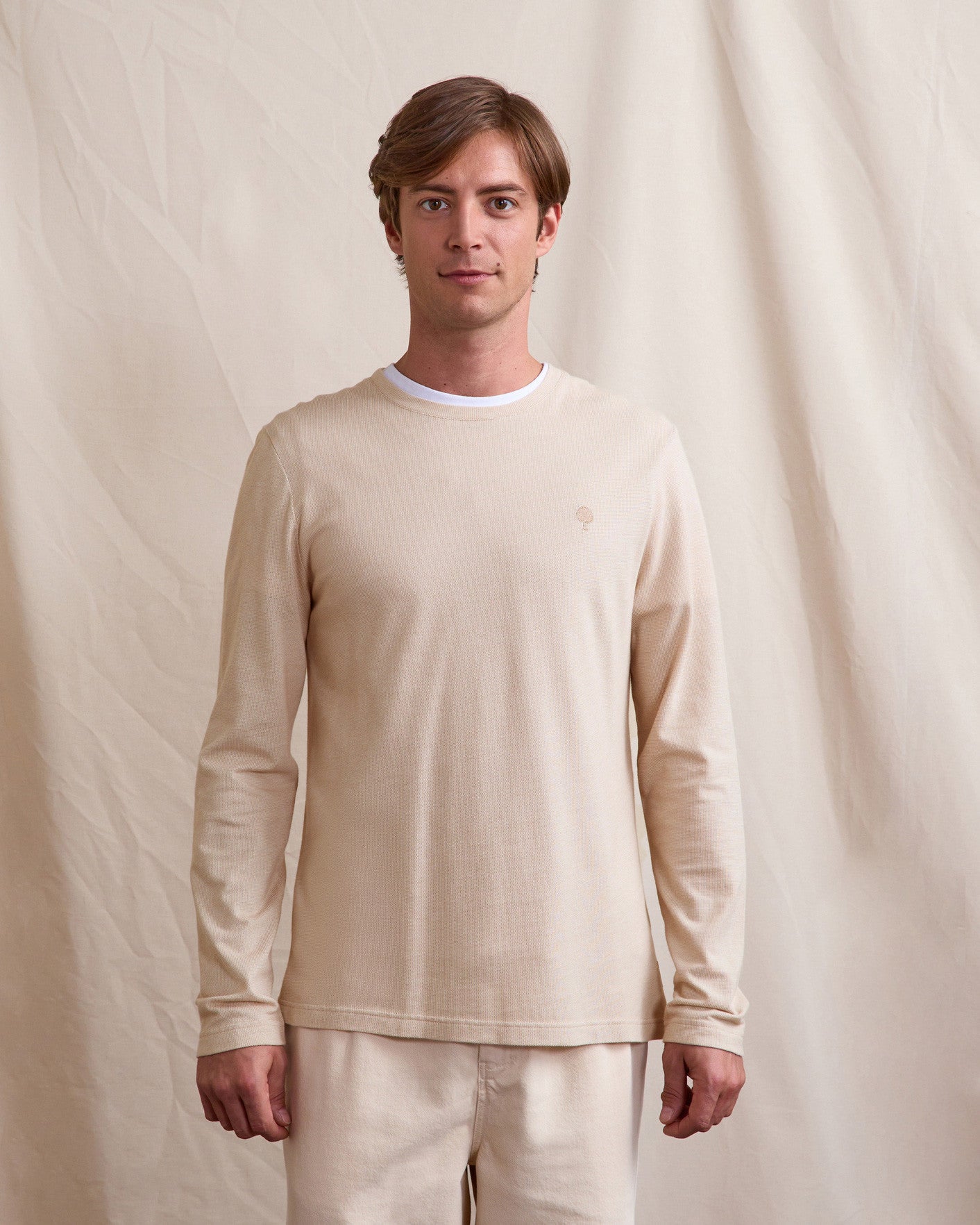 faguo-bailly-t-shirt-manches-longues-cru-coton image 1