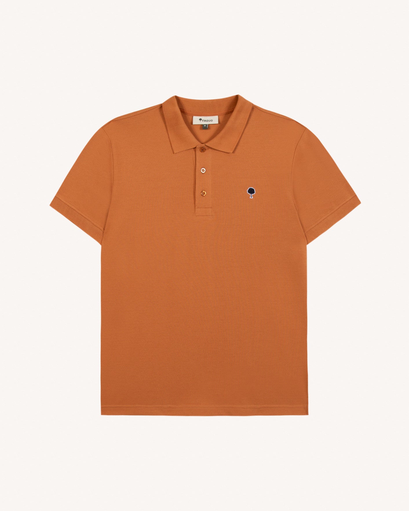faguo-polo-lumigny-brique-clair-coton-homme image 2