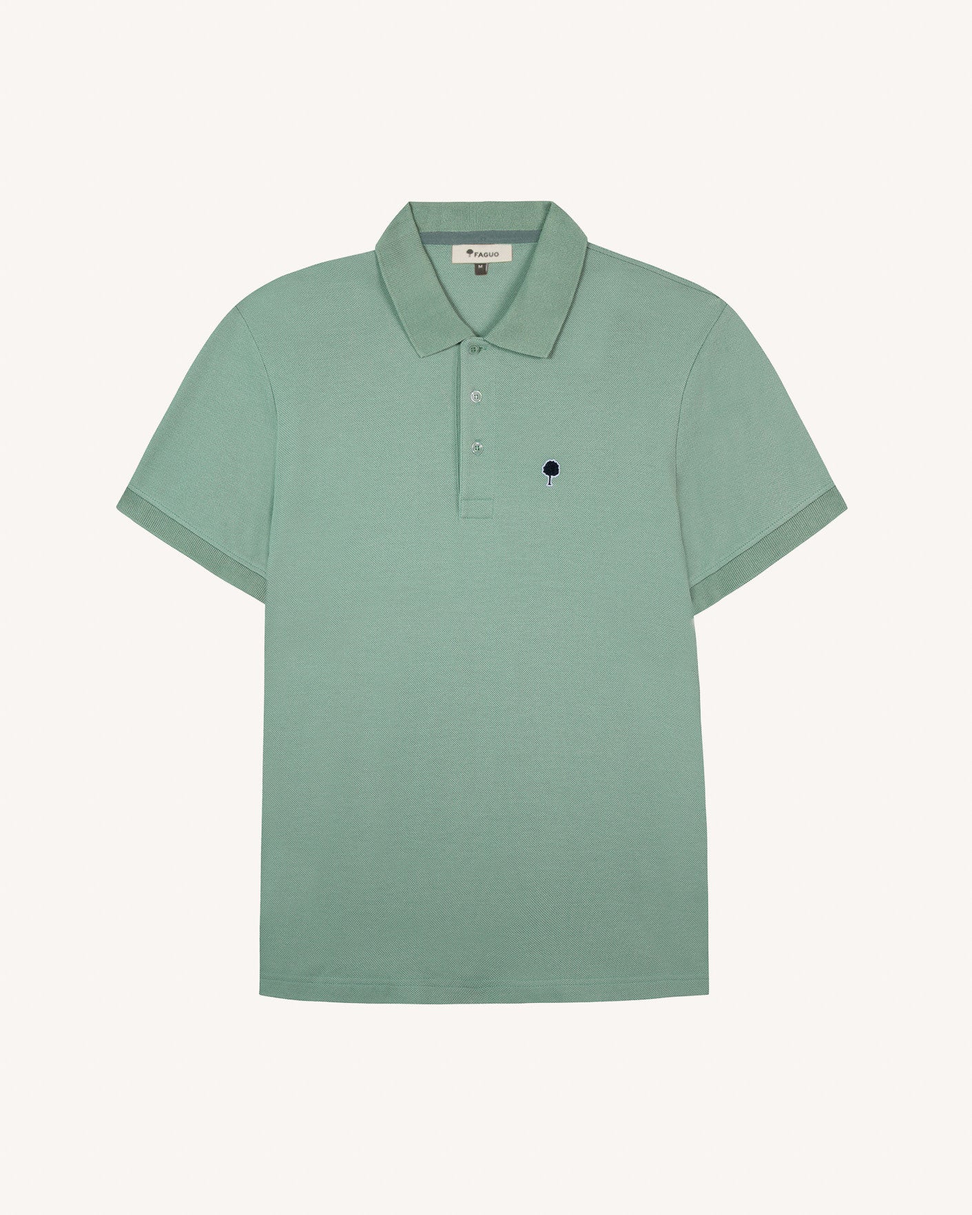 faguo-lumigny-polo-coton-vert-clair-homme image 2