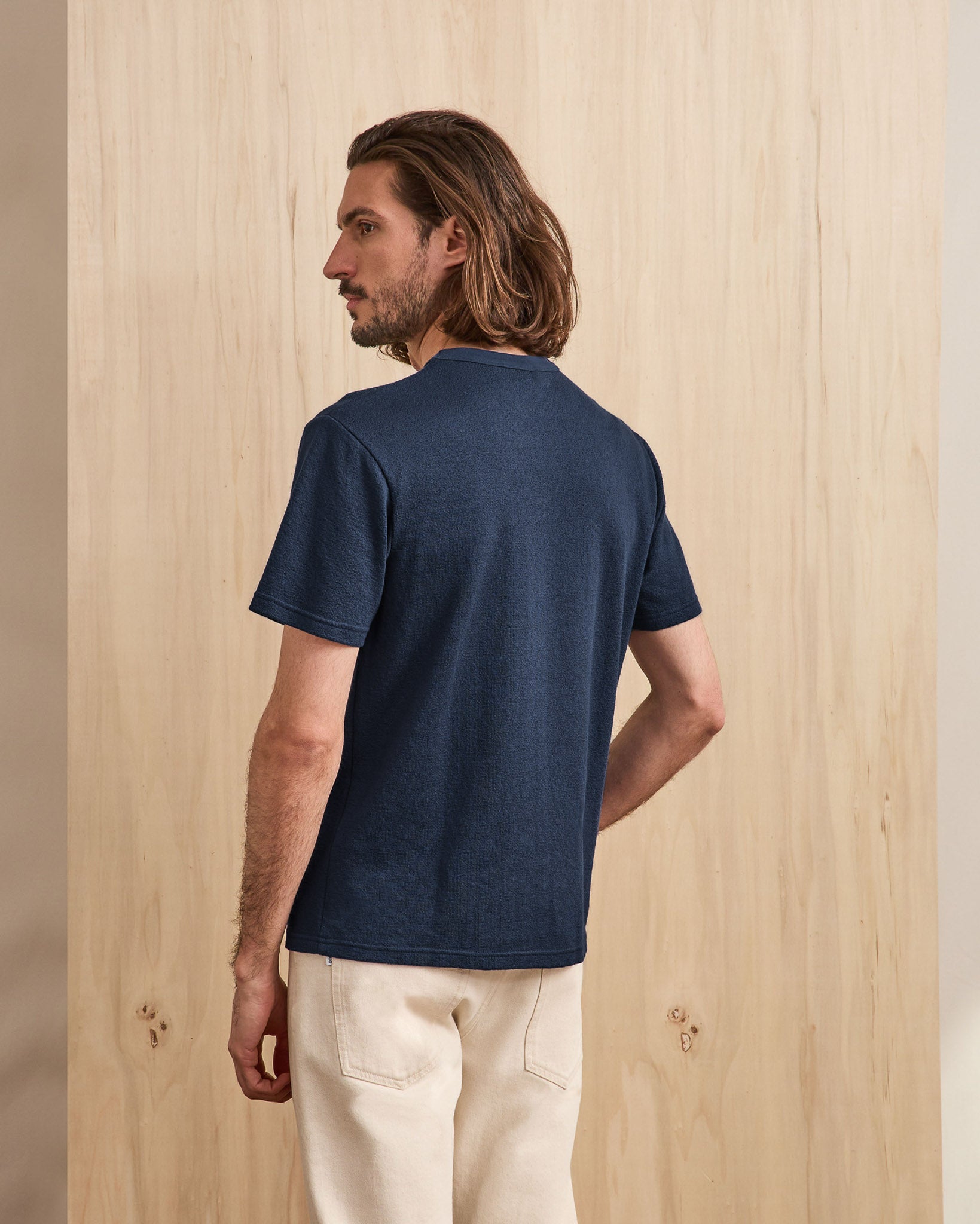 faguo-lugny-t-shirt-bleu-marine-coton-recycl-coupe-loose image 3