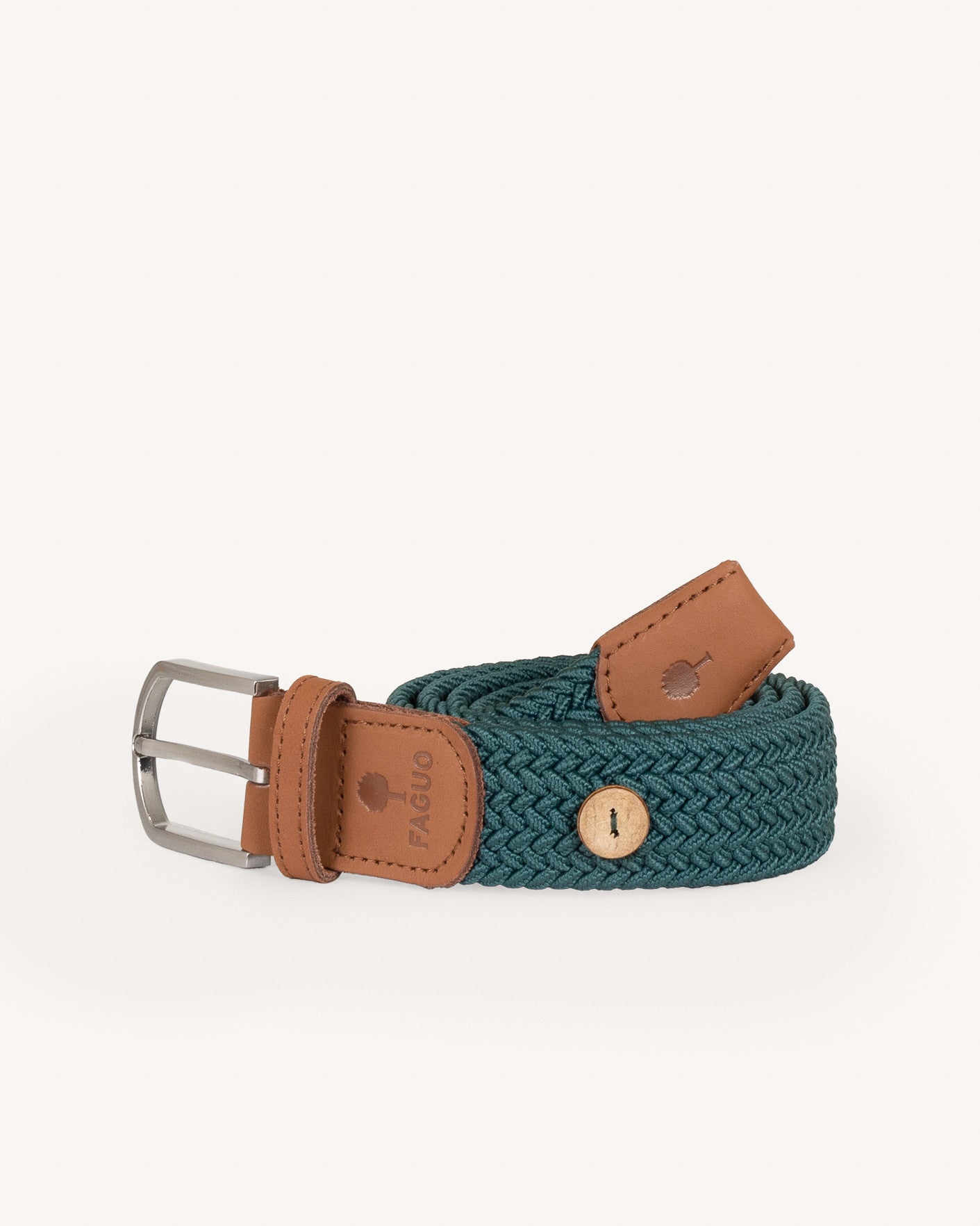 faguo-ceinture-tress-e-vert-gris-110-cm image 2