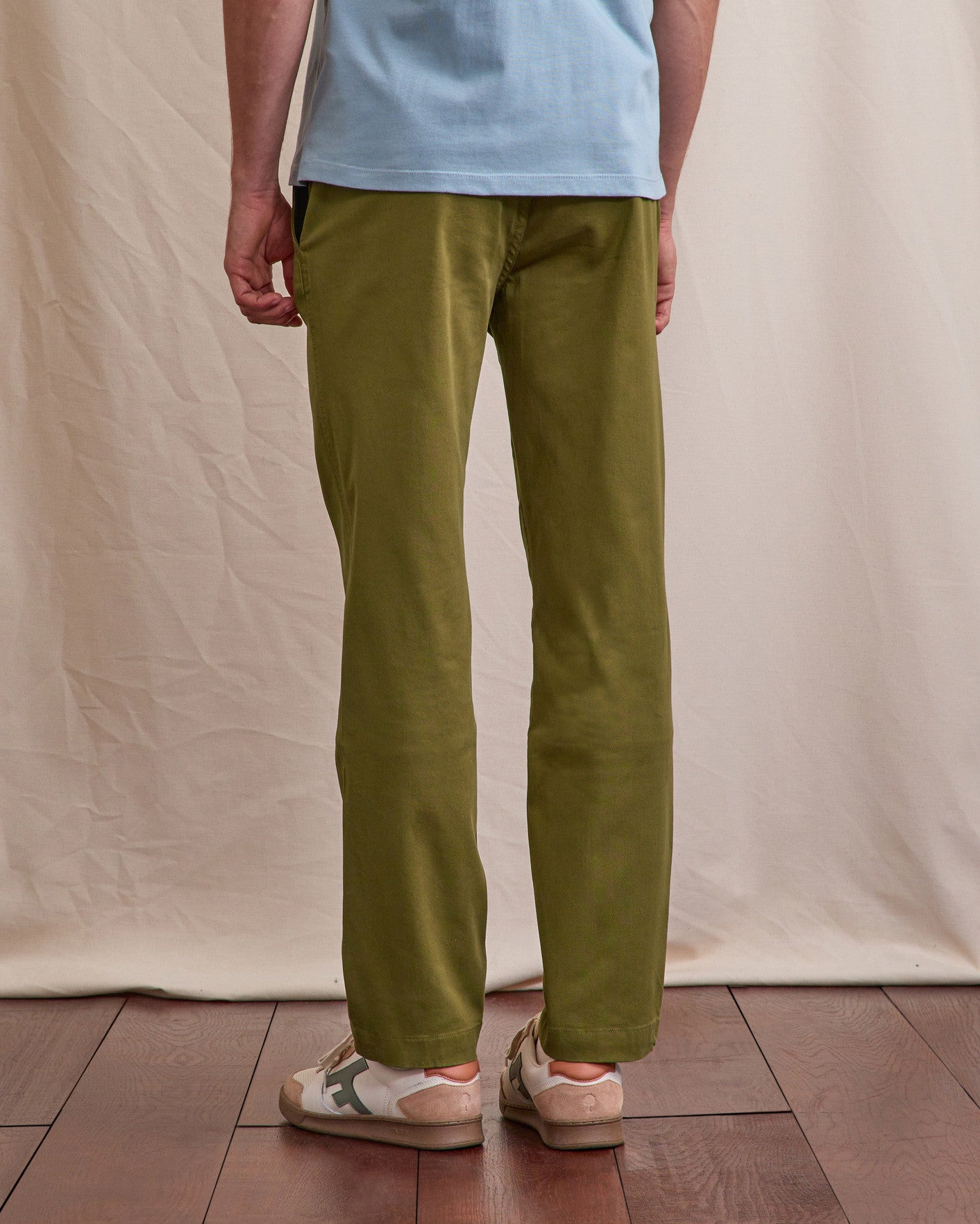faguo-brix-regular-chino-kaki-fonc-coton-bio-droit image 3