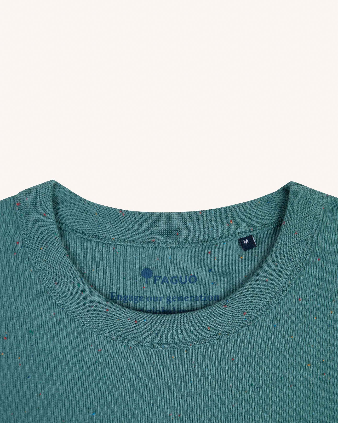 faguo-lugny-t-shirt-vert-clair-chin-loose-homme image 4