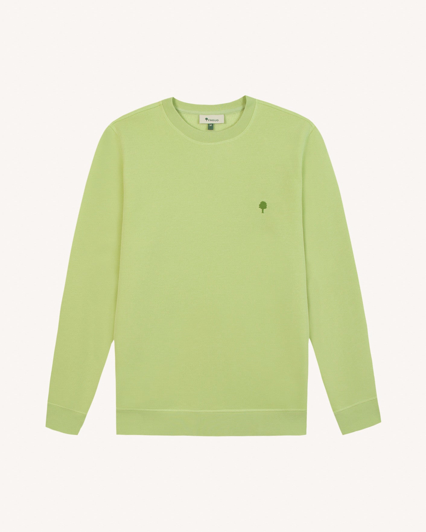 faguo-donzy-sweat-col-rond-vert-anis-molleton image 2