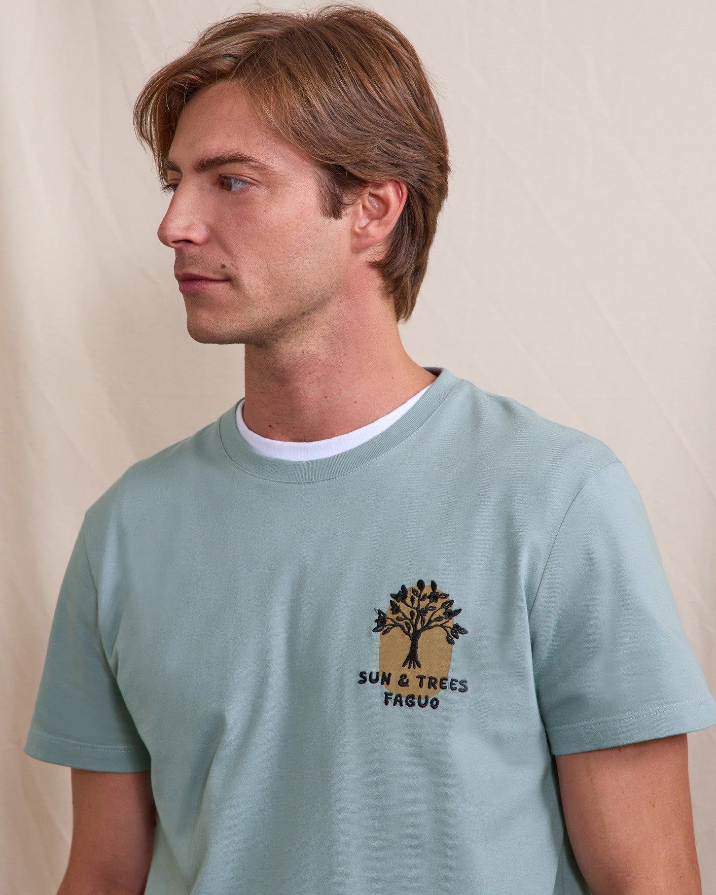 faguo-arcy-t-shirt-bleu-gris-coton image 3