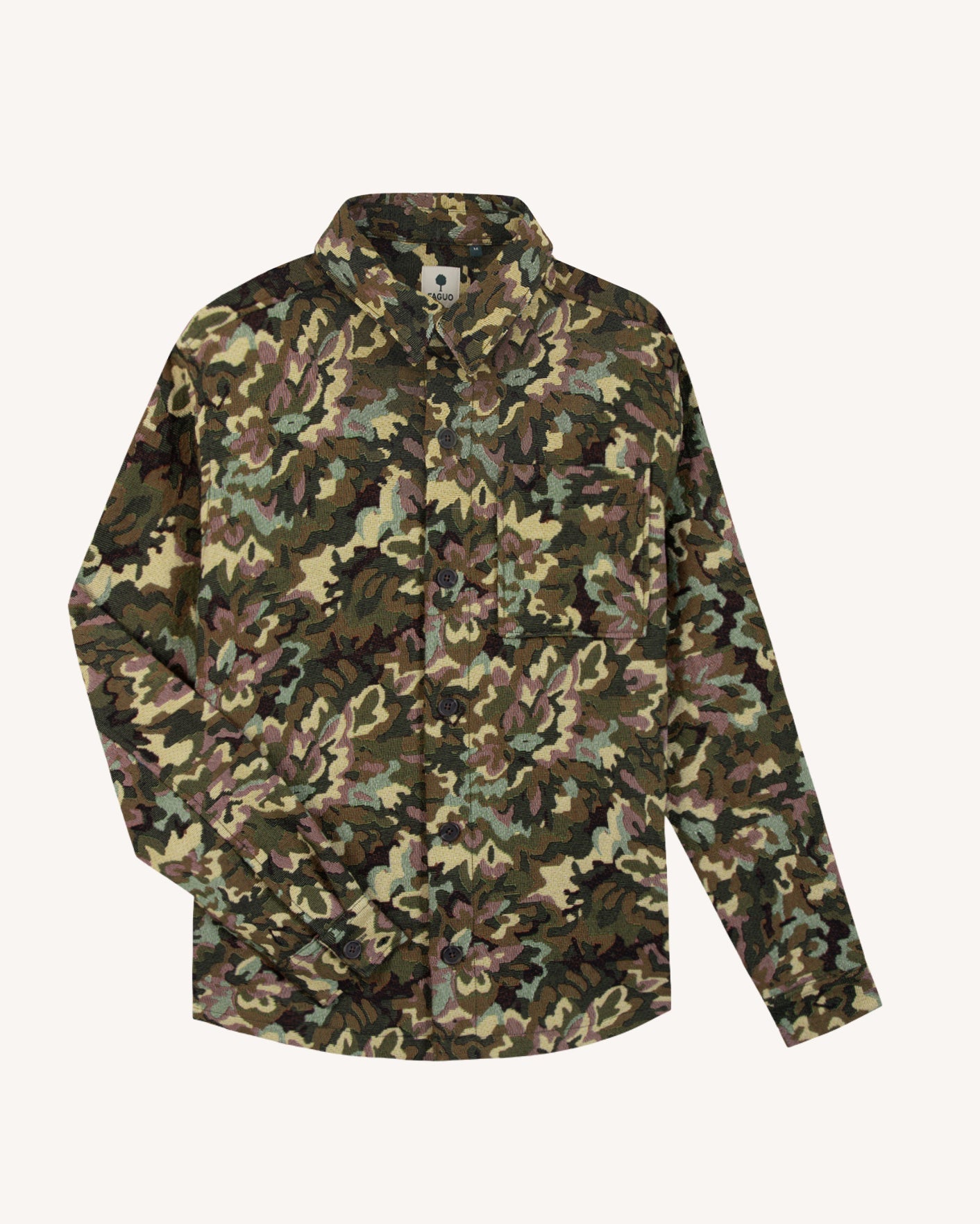 faguo-gastine-surchemise-kaki-et-multicolore image 2