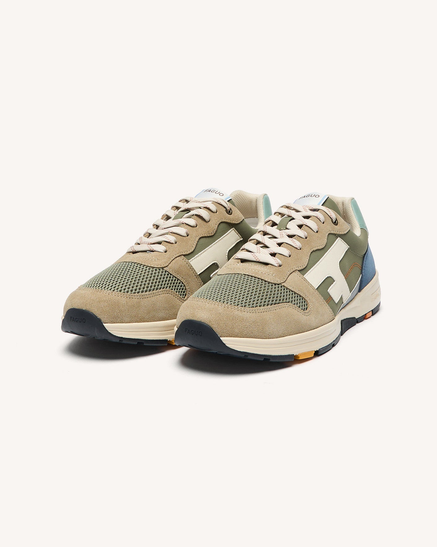 faguo-olive-sneakers-homme-kaki-et-bleu-semelle-flexway image 4