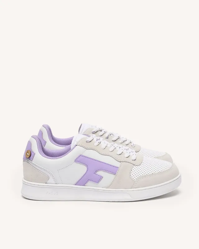 faguo-hazel-baskets-basses-blanches-et-violet-clair-en-cuir-femme image 1