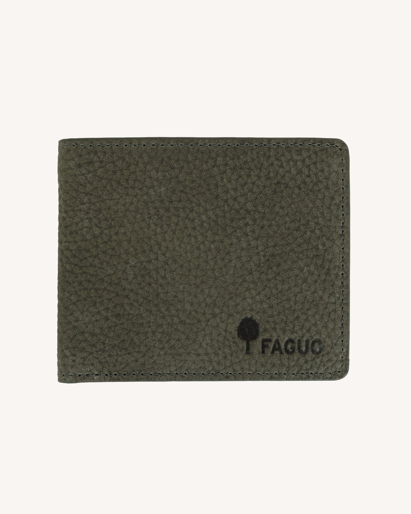 faguo-portefeuille-purse-cuir-kaki-nubuck image 1