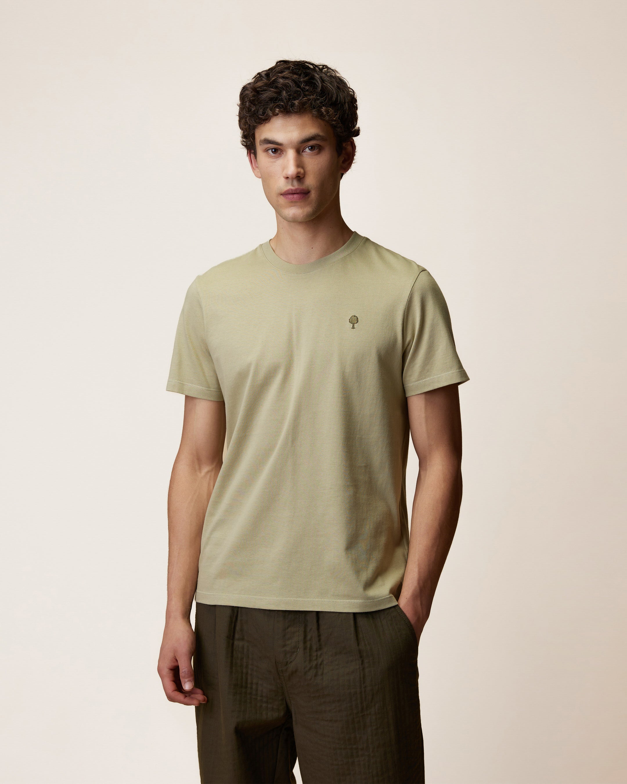 faguo-arcy-t-shirt-homme-pistache-coton-recycl image 1
