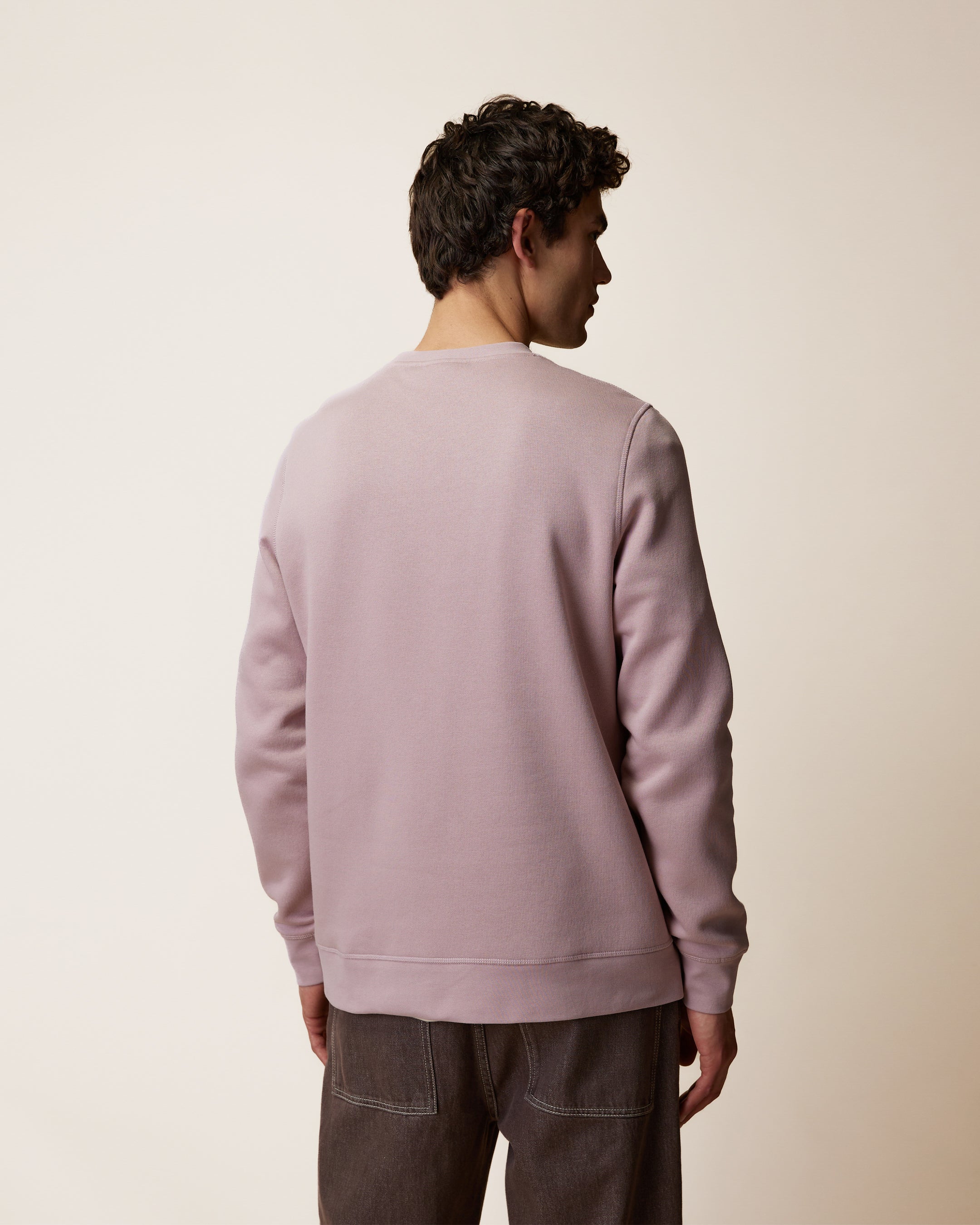faguo-donzy-sweat-col-rond-mauve-homme image 5