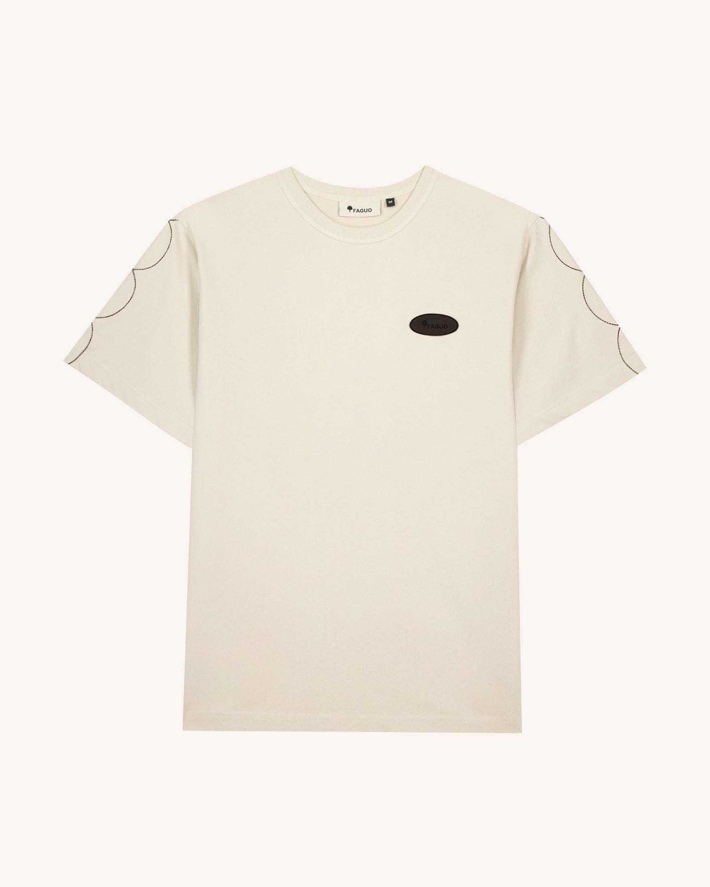 faguo-lugny-t-shirt-large-beige-en-coton-sorona image 2