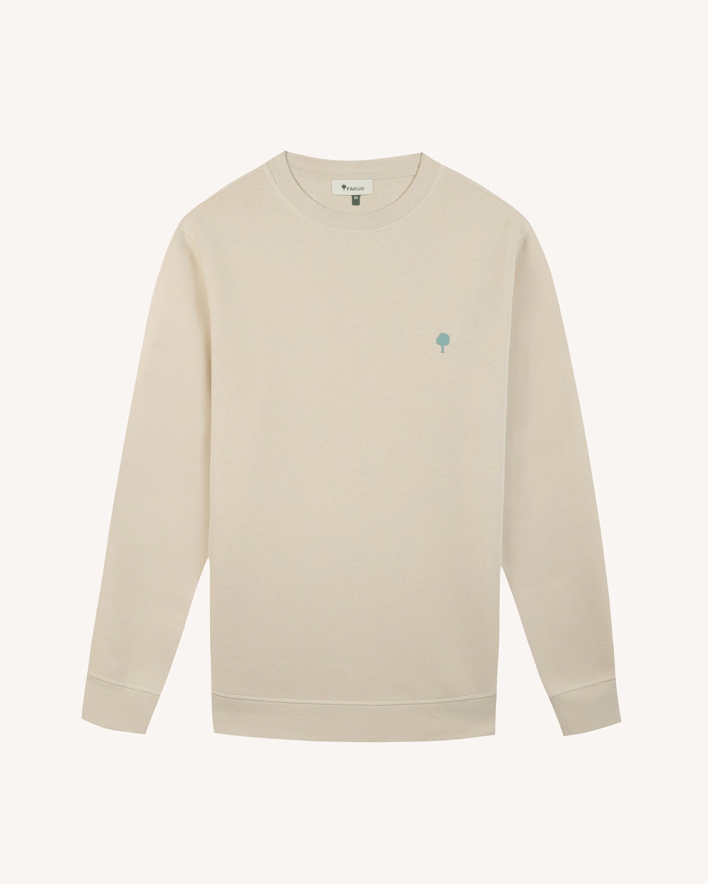 faguo-donzy-sweat-col-rond-beige-fonc-molleton-recycl image 2