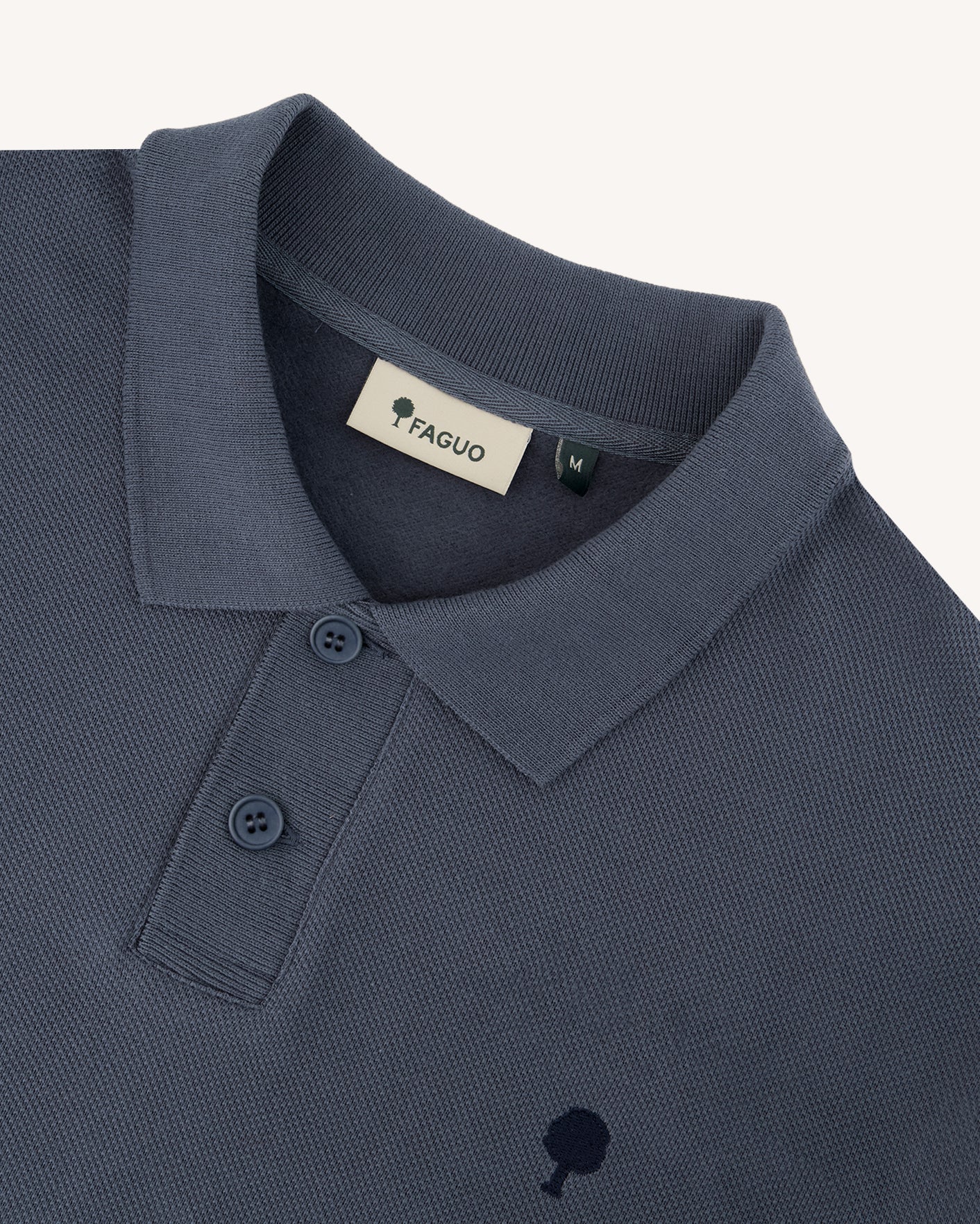 faguo-mercoire-polo-manches-longues-bleu-marine-coton-bio image 2