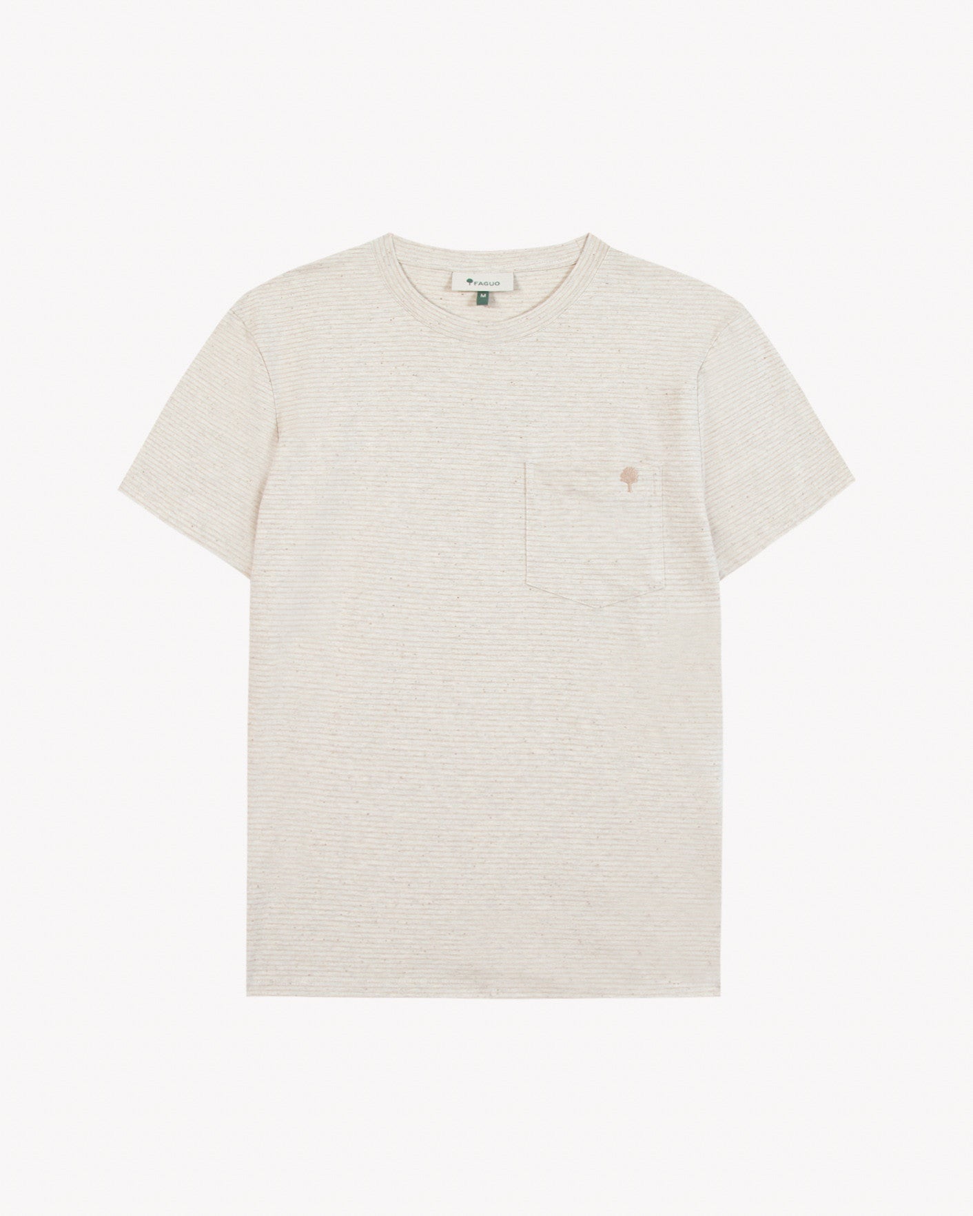 faguo-olonne-t-shirt-cr-me-et-beige-clair-poche-homme image 2