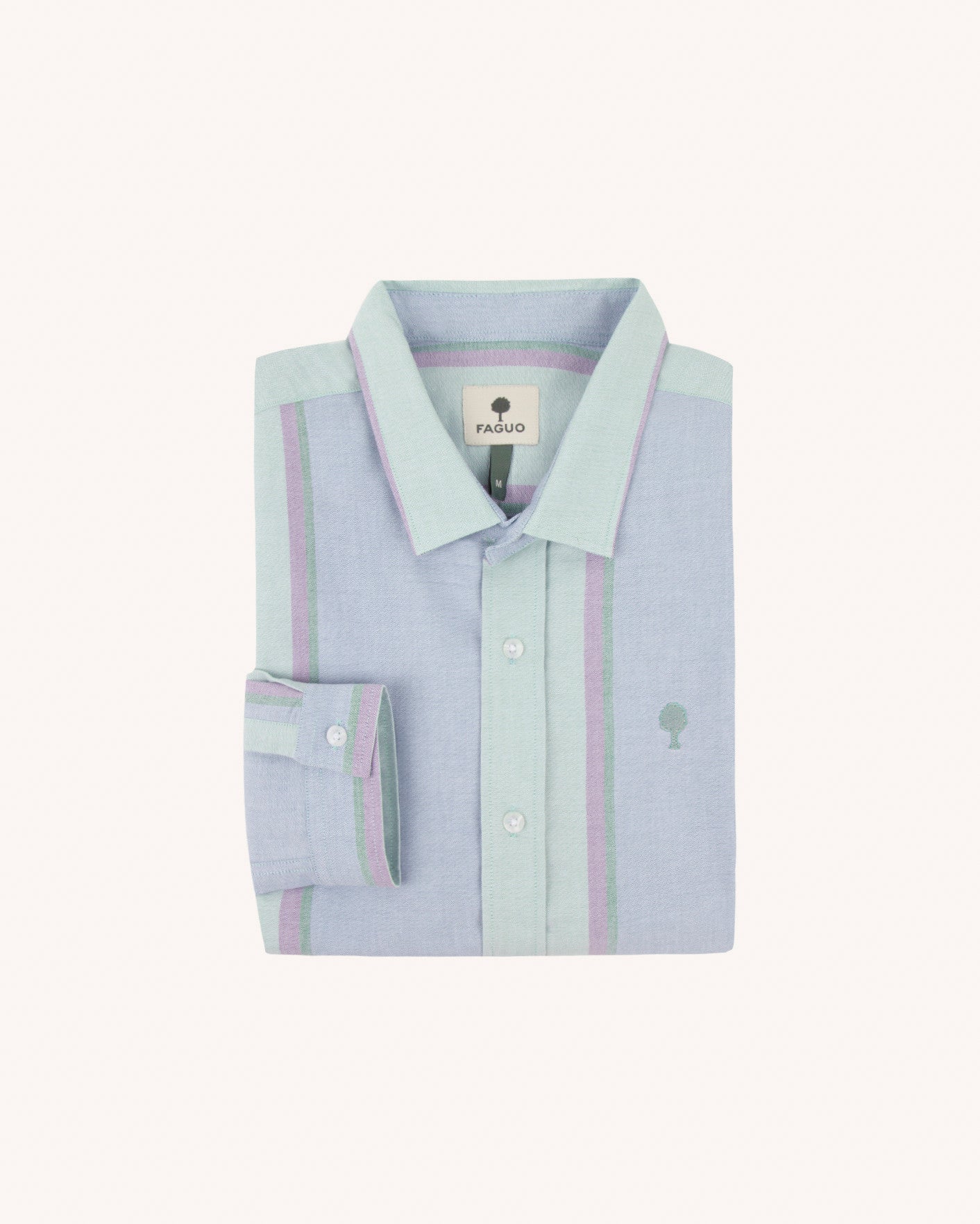 faguo-iraty-chemise-ray-e-vert-et-cru-homme image 6