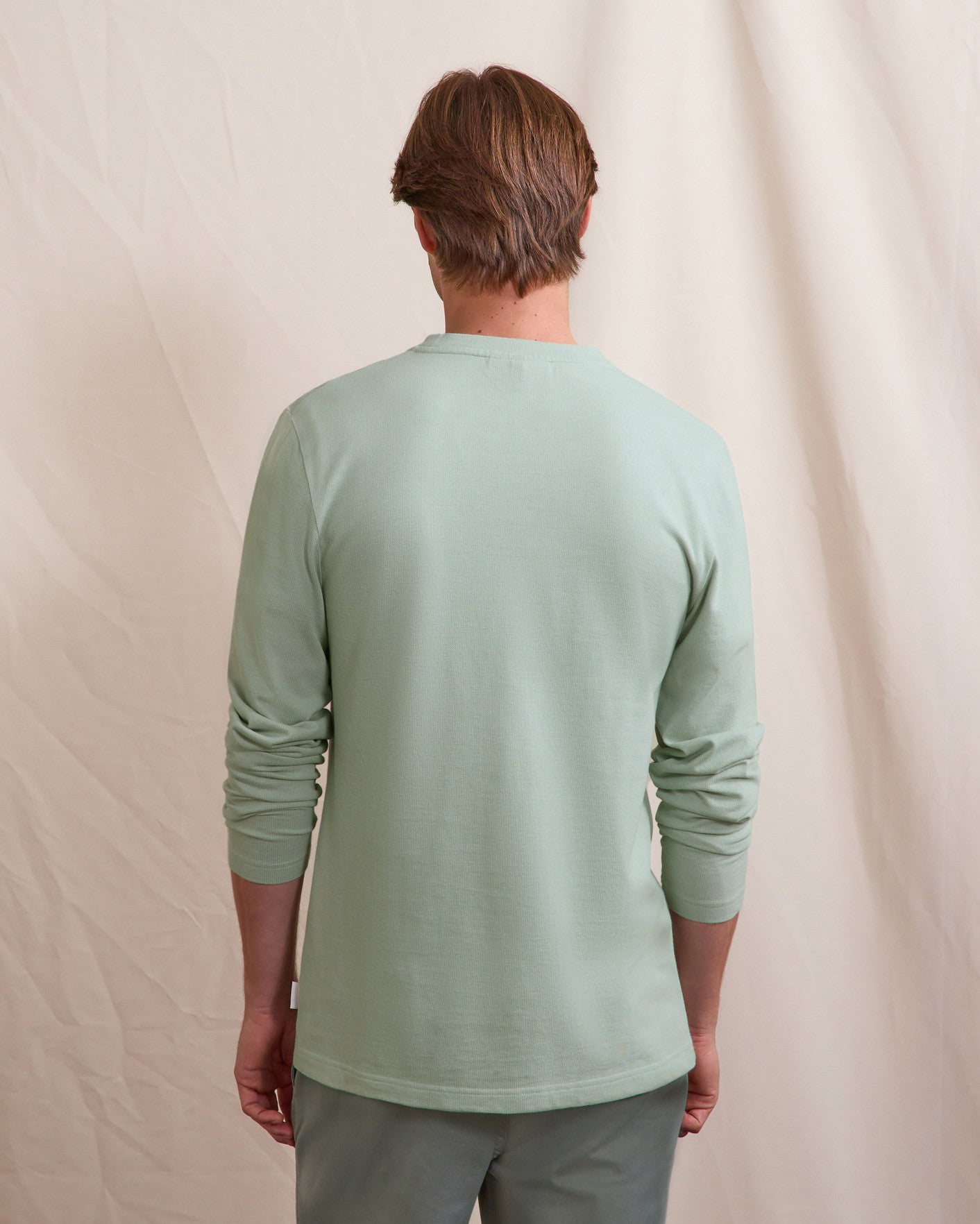 faguo-bailly-t-shirt-manches-longues-vert-clair-coton image 5