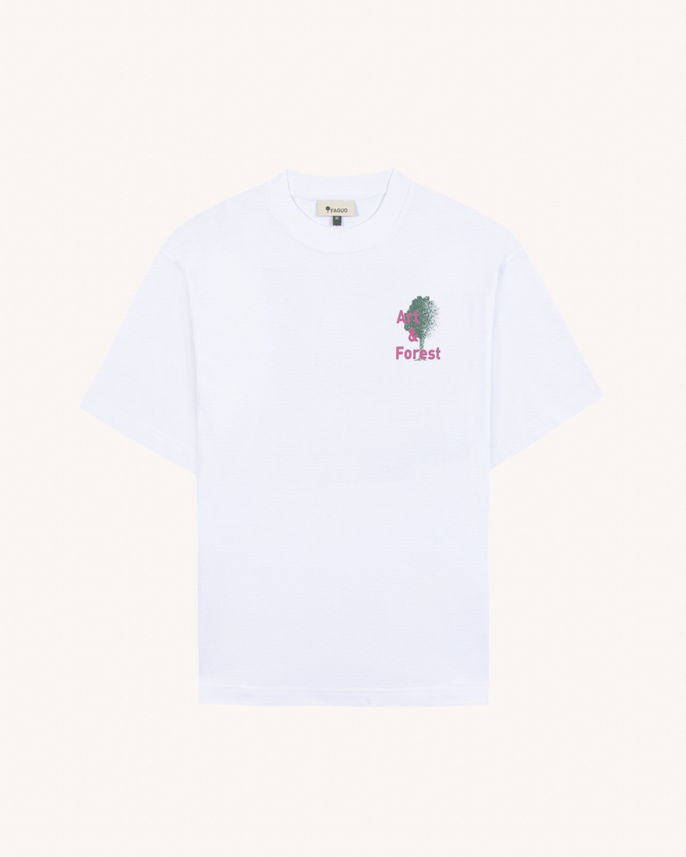 faguo-yellowstone-t-shirt-blanc-homme-oversize-imprim-forest image 2