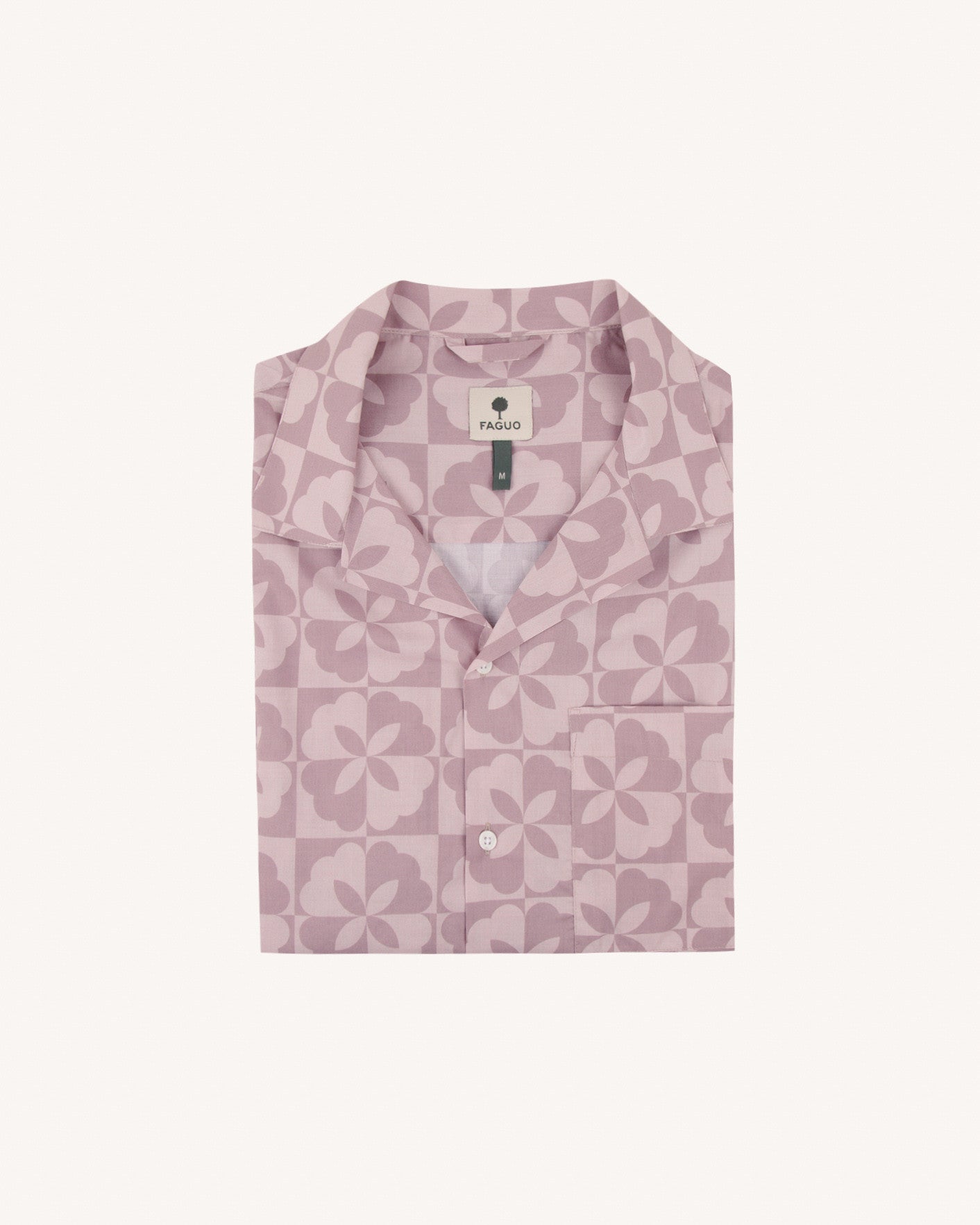 faguo-paiolive-chemise-manches-courtes-rose-gris-viscose image 5