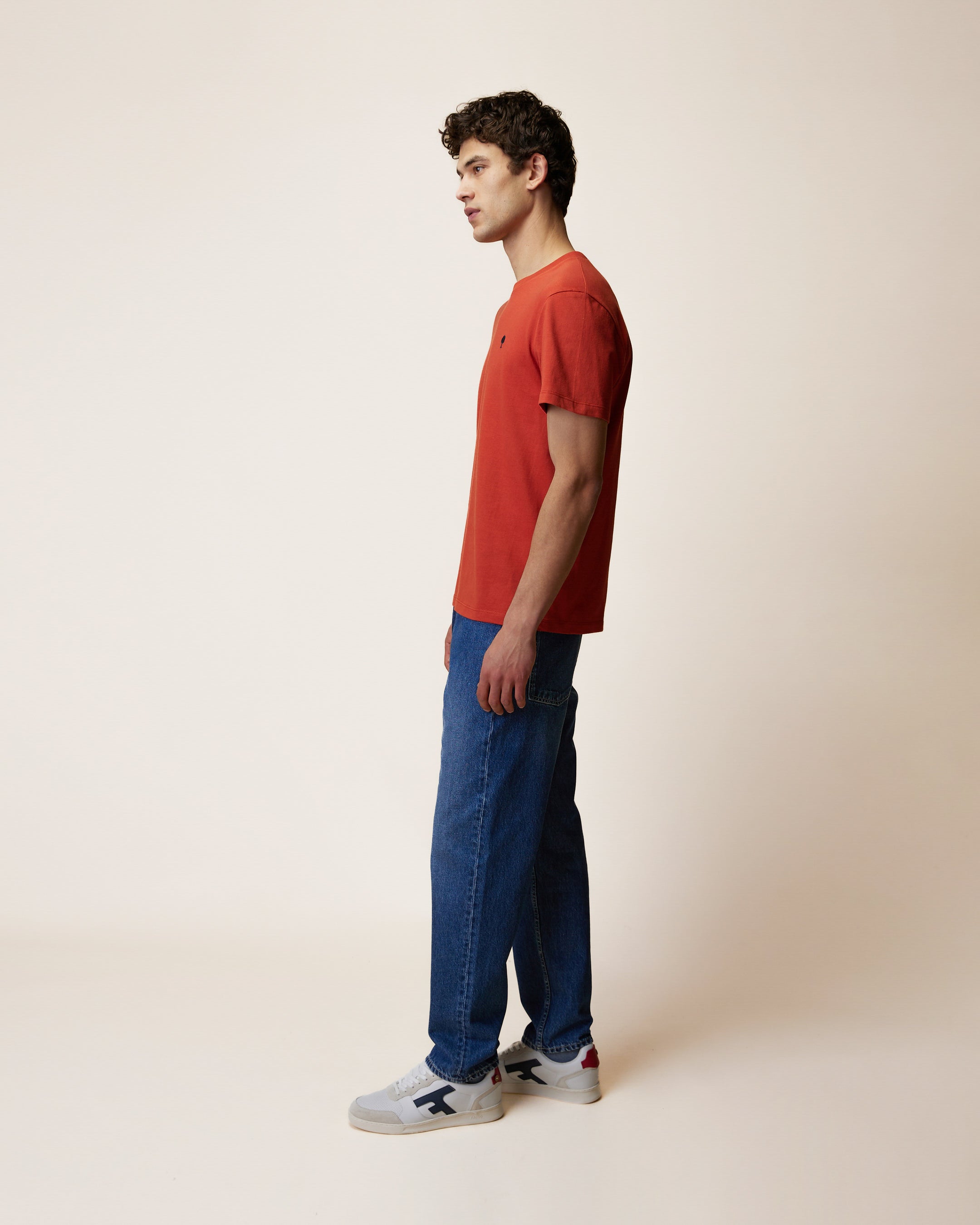 faguo-arcy-t-shirt-brique-coton-recycl image 4