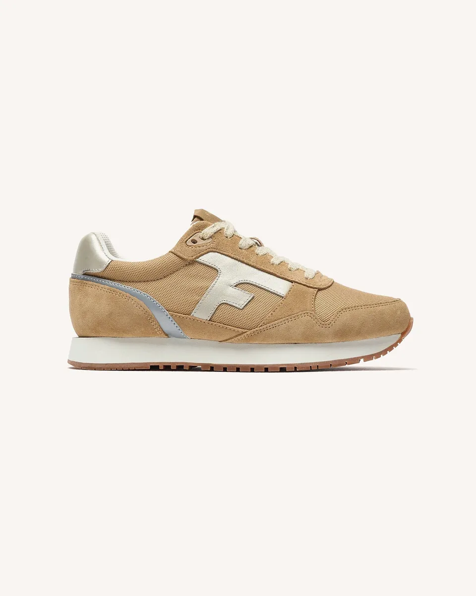 faguo-elm-baskets-femme-beige-et-dor-cuir-su-de image 1