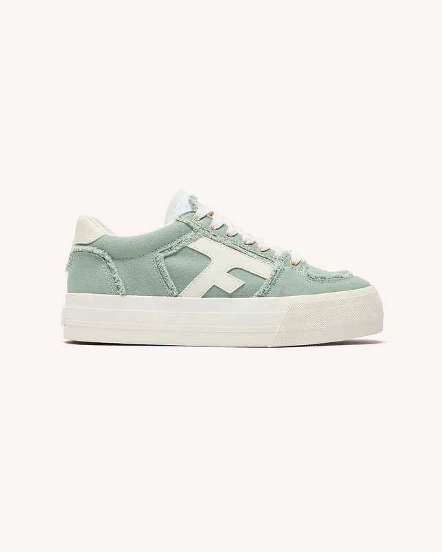 faguo-walnut-platform-baskets-toile-vert-clair-femme image 1