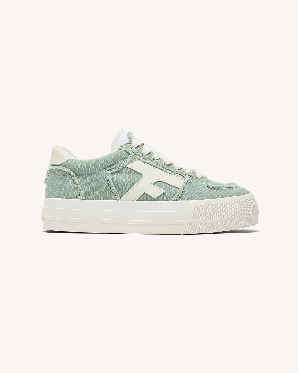 faguo-walnut-platform-baskets-toile-vert-clair-femme image 1
