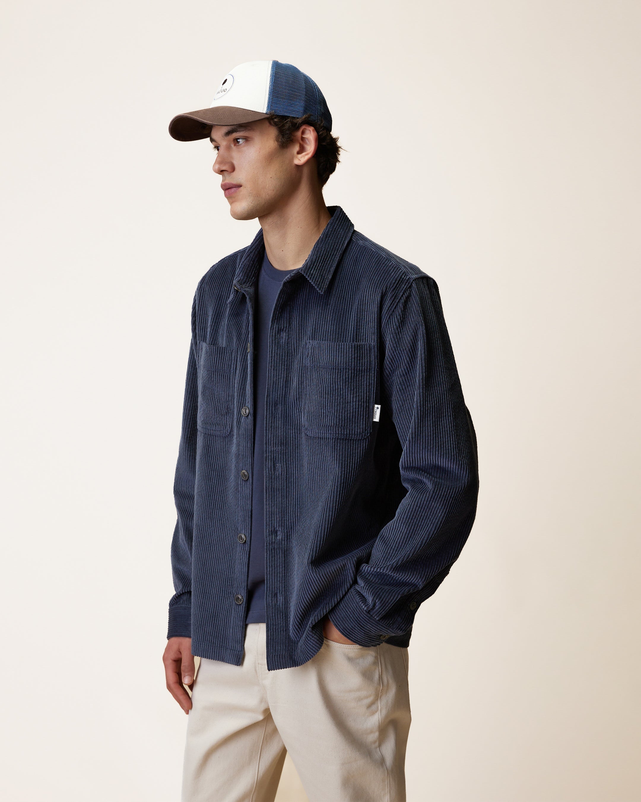 faguo-clemont-surchemise-velours-corduroy-marine-gris image 7