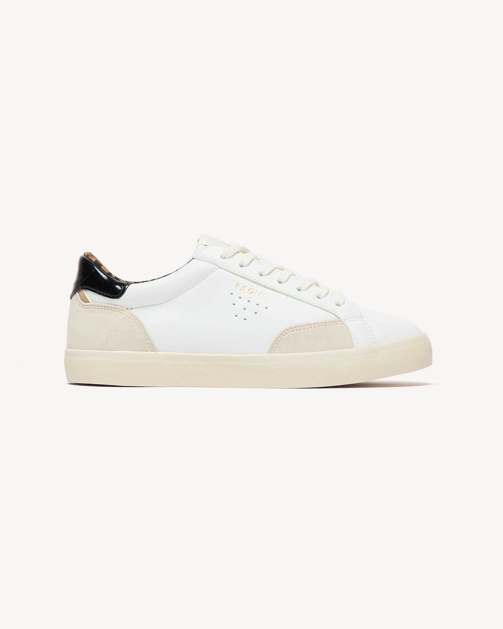 faguo-juniper-baskets-basses-blanc-et-l-opard-femme image 1