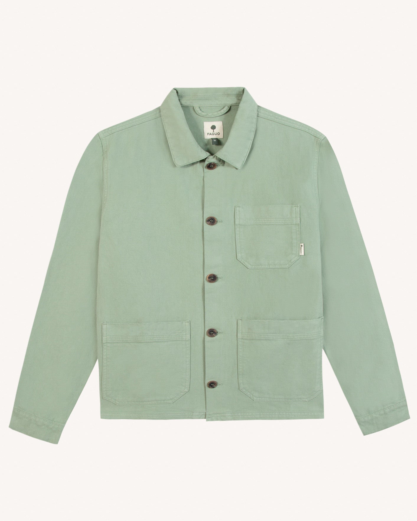 faguo-lorge-veste-en-coton-vert-clair image 2