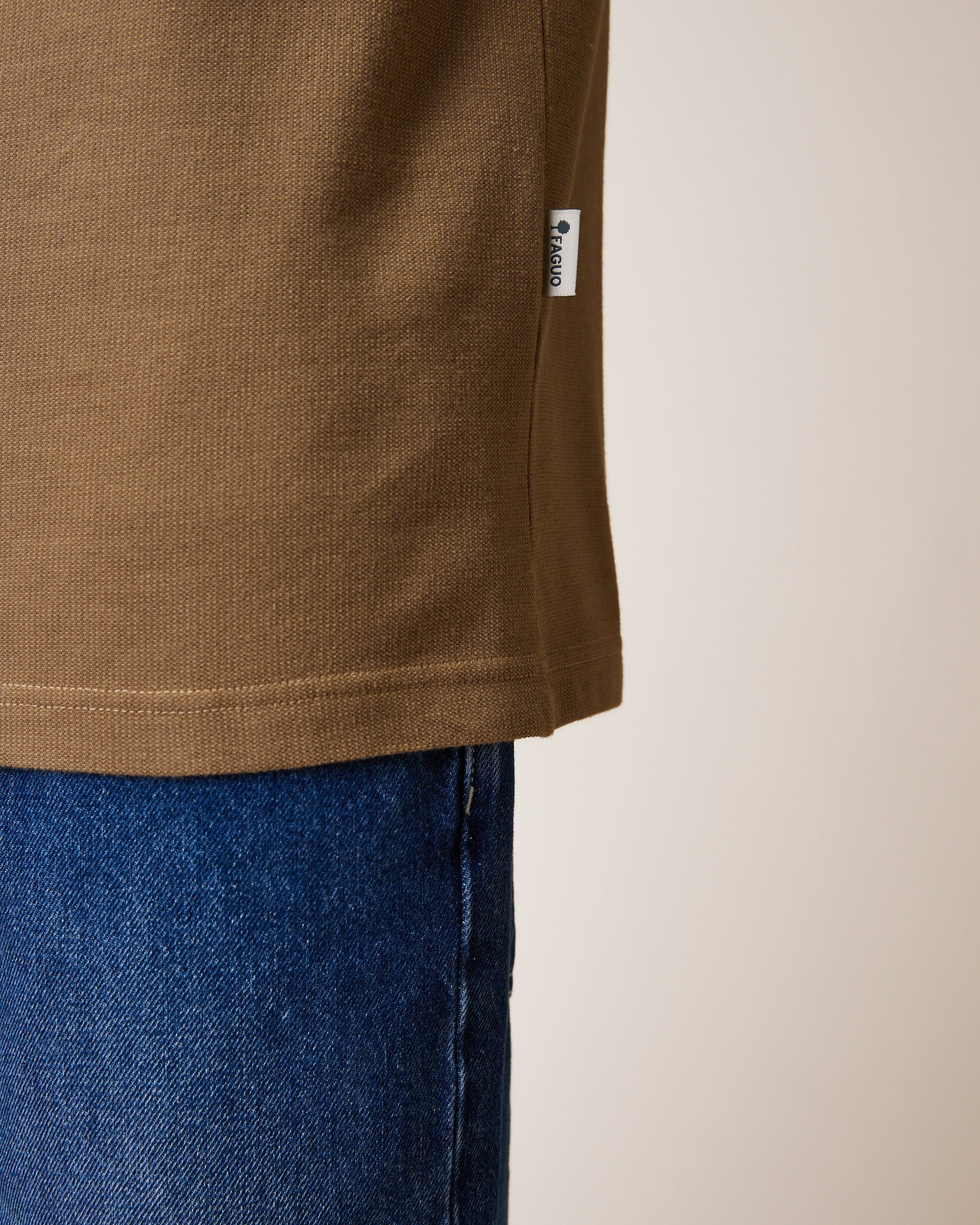 faguo-bailly-t-shirt-manches-longues-homme-camel-coton-recycl image 3