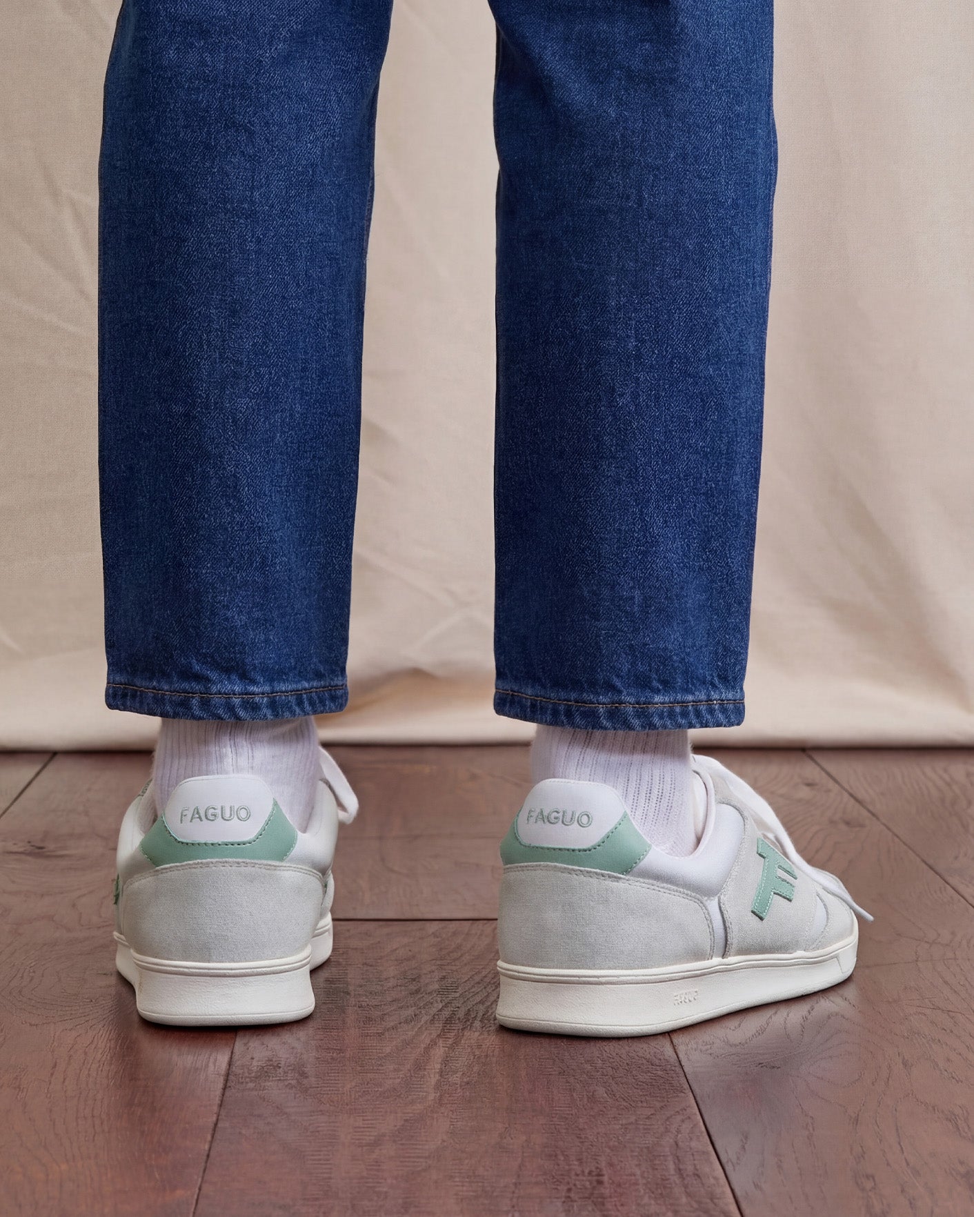 faguo-palmer-baskets-homme-blanc-et-vert-clair-cuir image 3