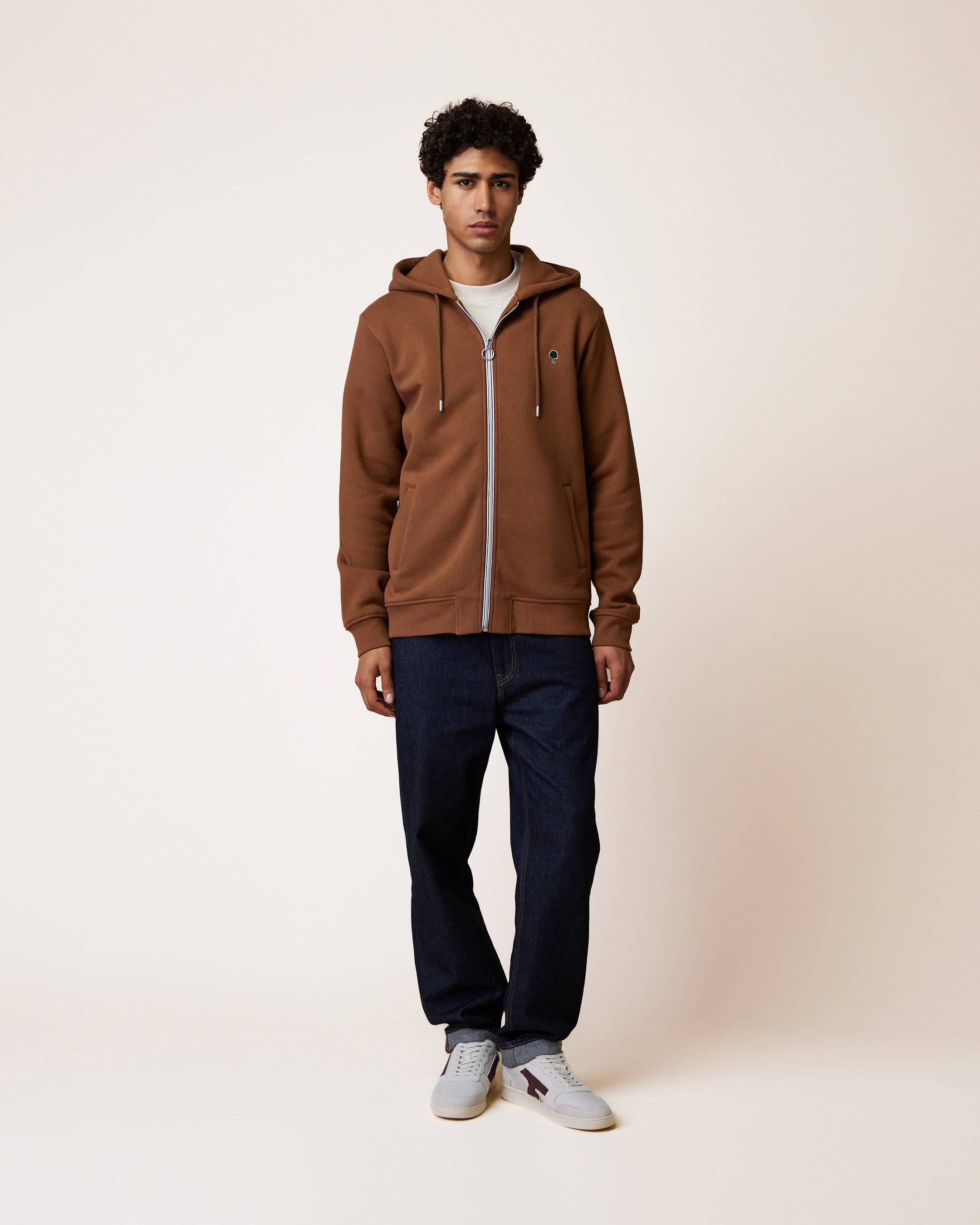 faguo-mesnil-sweat-zipp-capuche-camel image 4