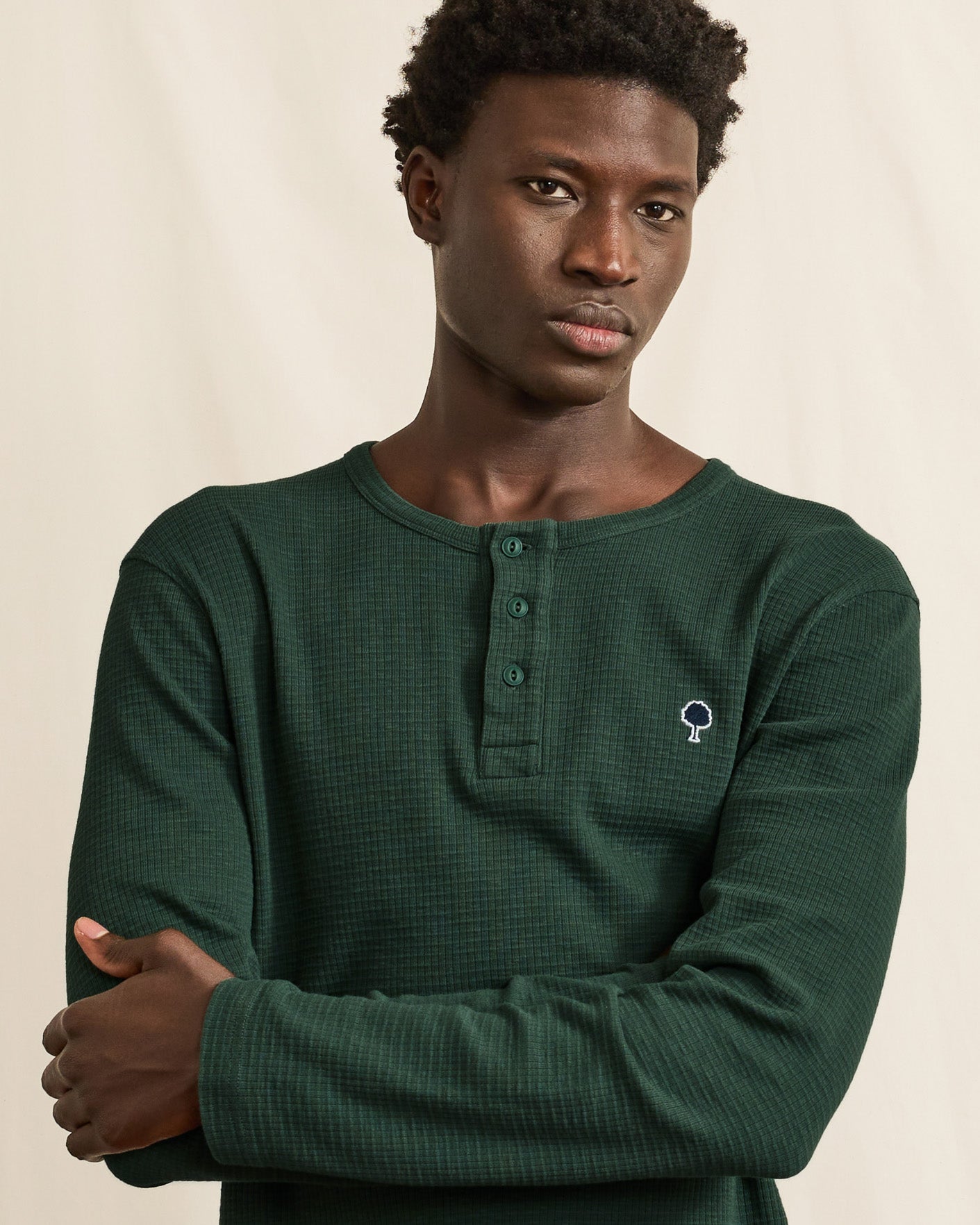 faguo-faroz-t-shirt-manches-longues-vert-fonc-coton image 3