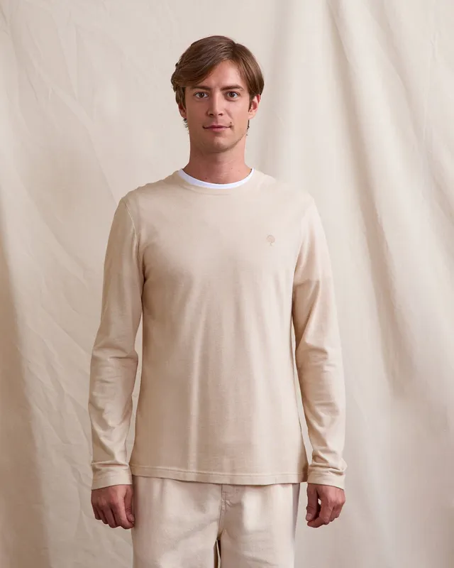 faguo-bailly-t-shirt-manches-longues-cru-coton image 1