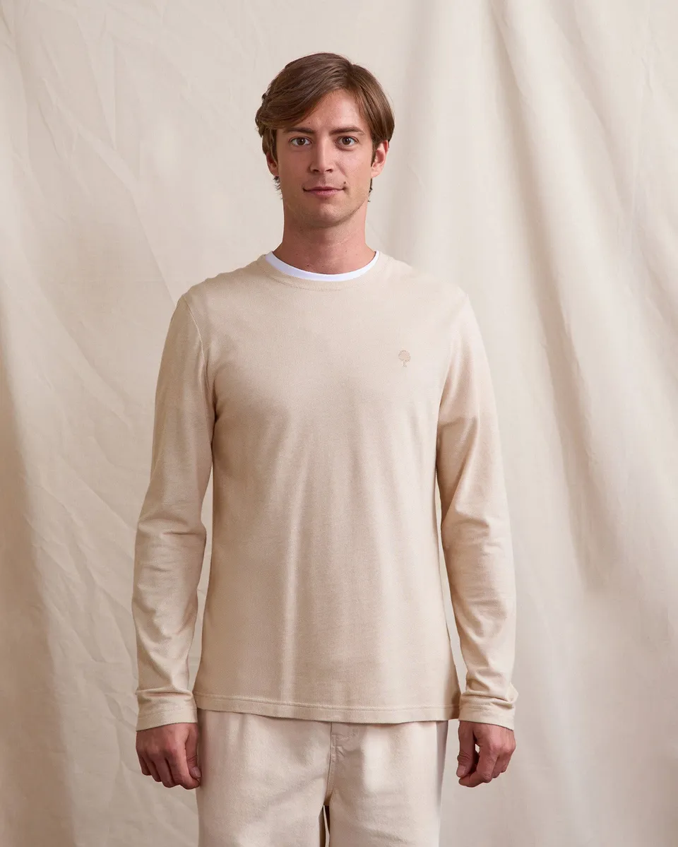 faguo-bailly-t-shirt-manches-longues-cru-coton image 1