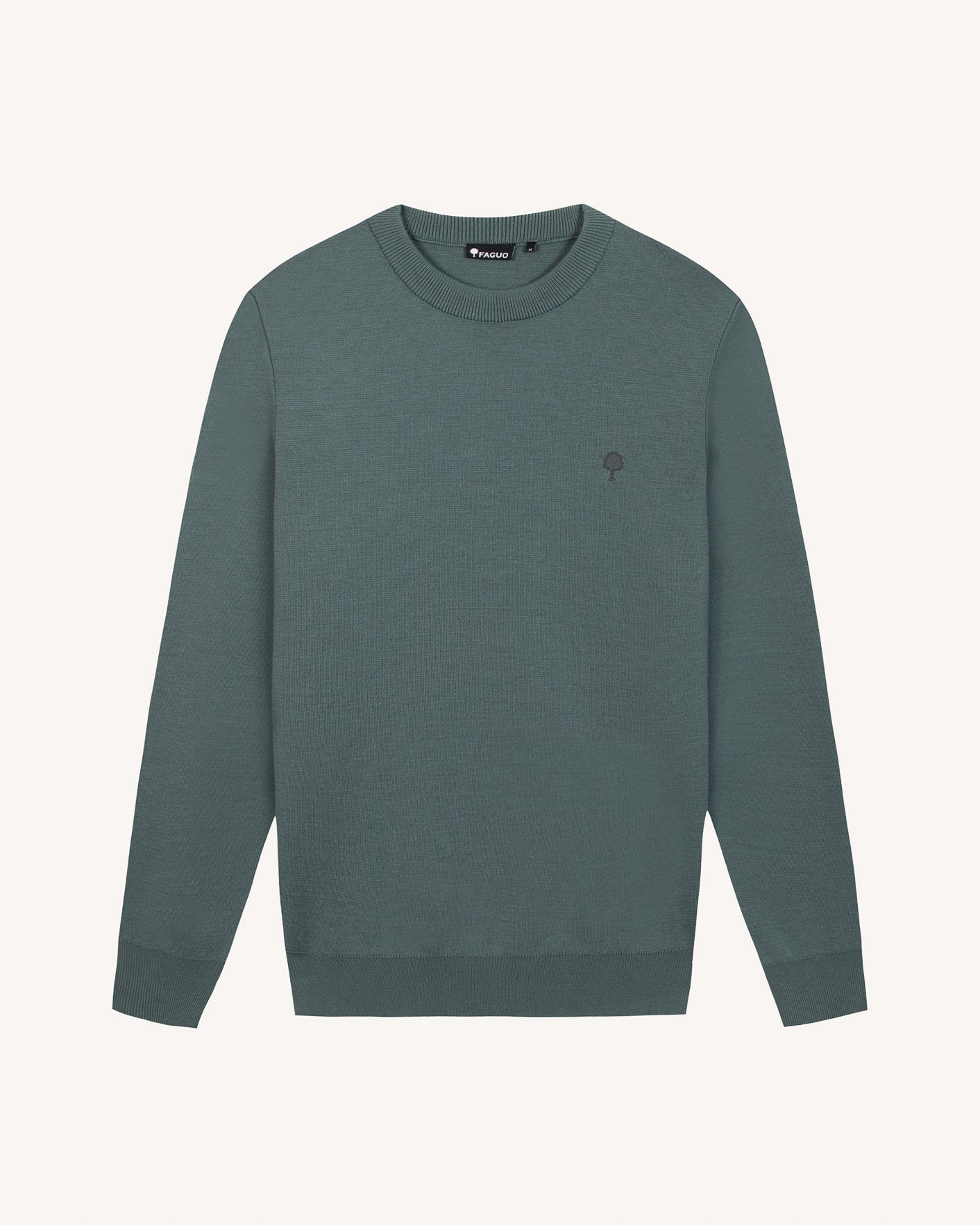 faguo-marigne-pull-laine-m-rinos-bleu-jean image 1