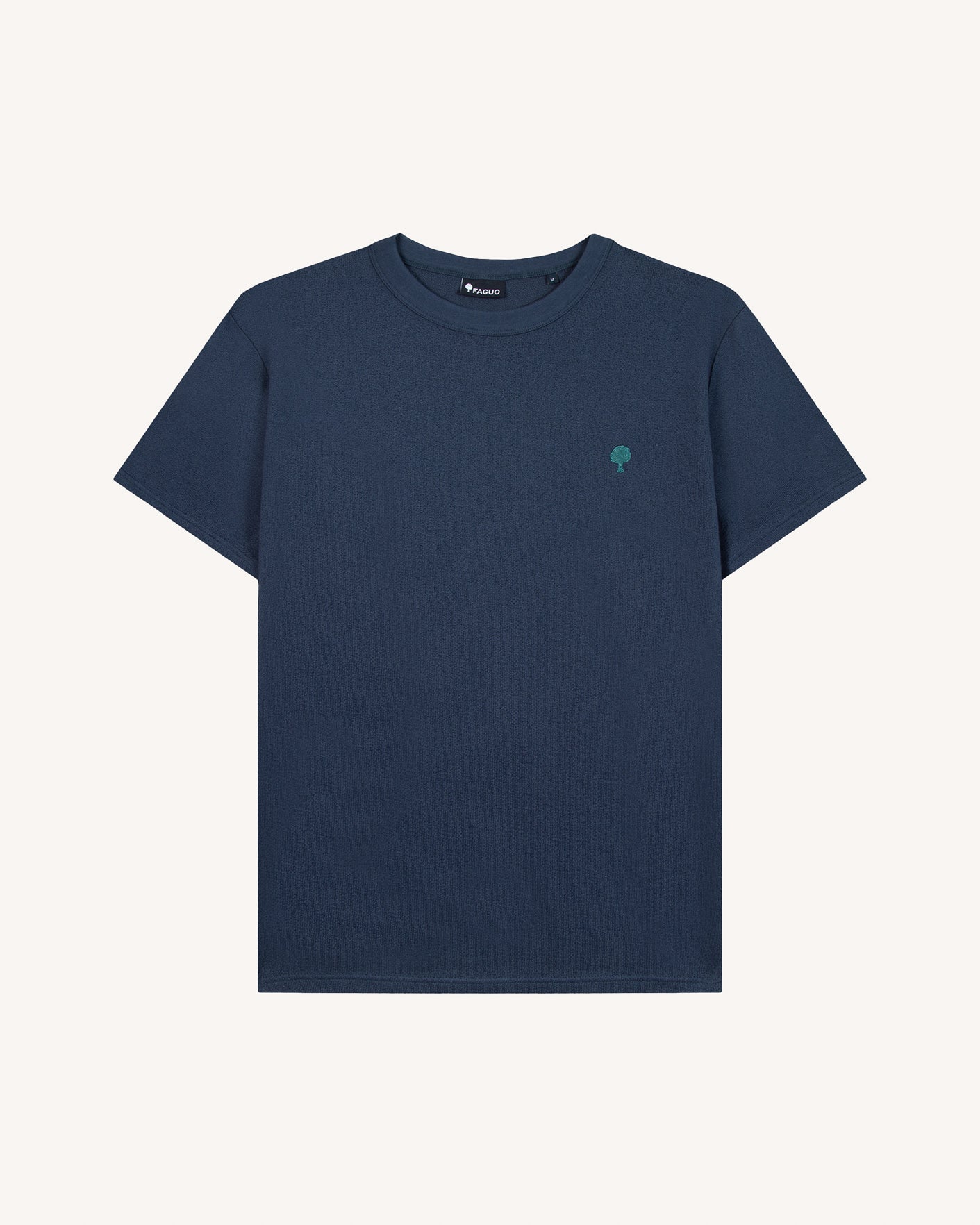 faguo-lugny-t-shirt-bleu-marine-coton-recycl-coupe-loose image 2