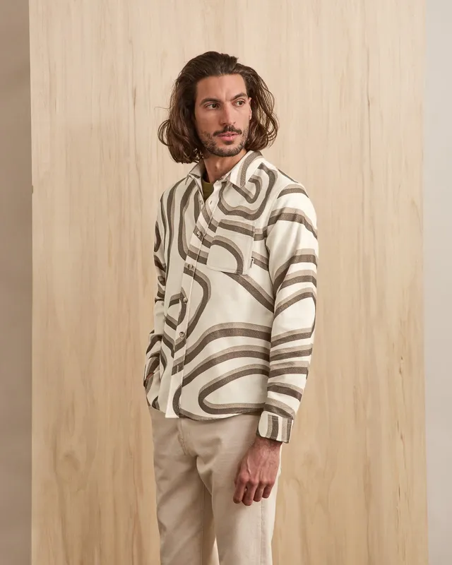 faguo-signy-surchemise-homme-beige-et-camel image 1