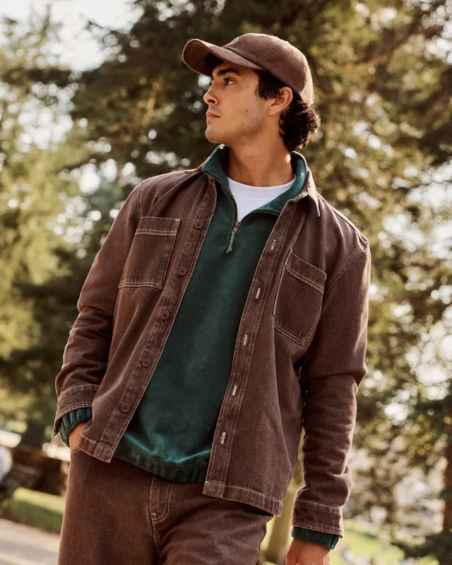 faguo-clemont-surchemise-denim-chocolat-homme image 1