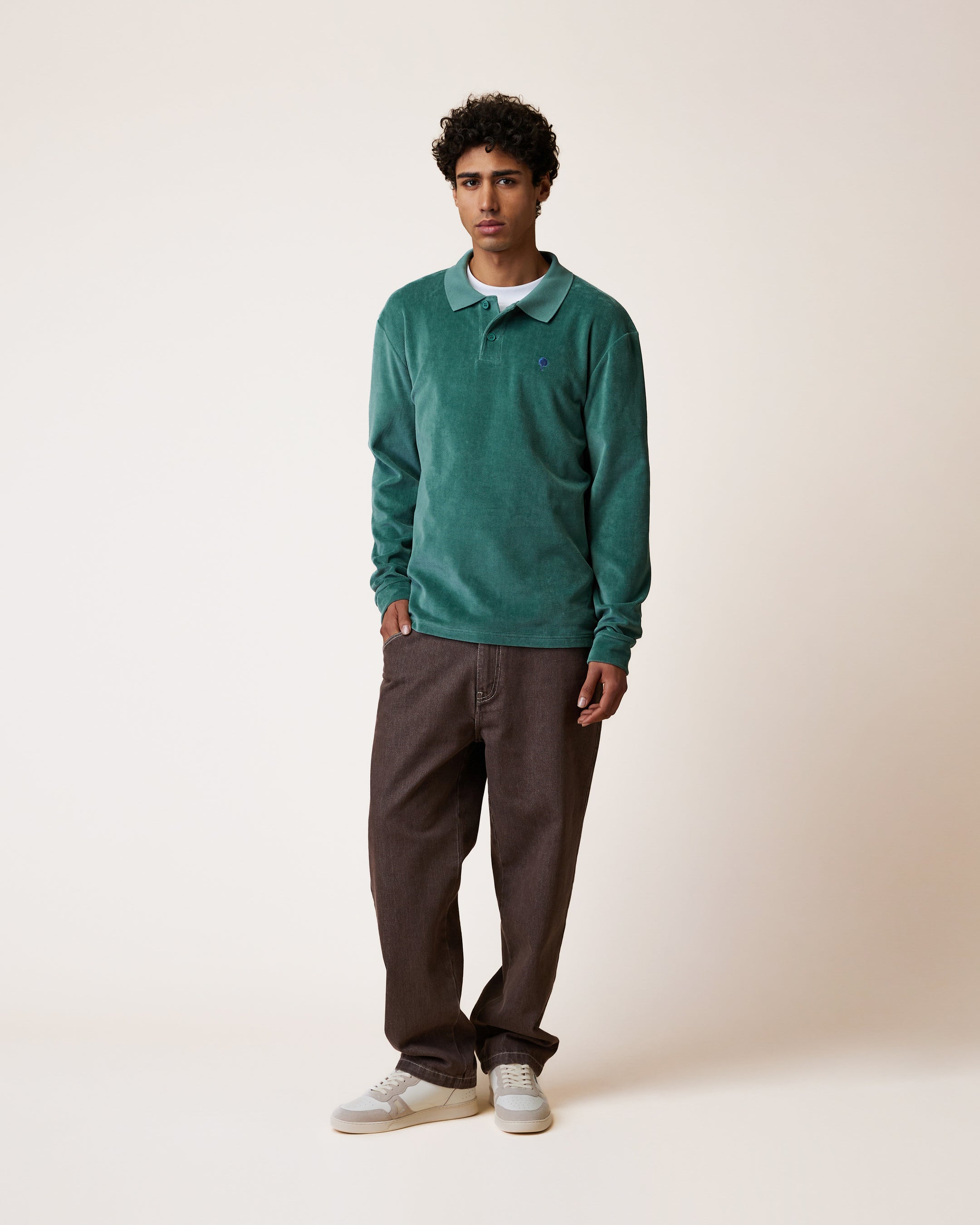 faguo-devois-polo-manches-longues-vert-coton-bio image 3