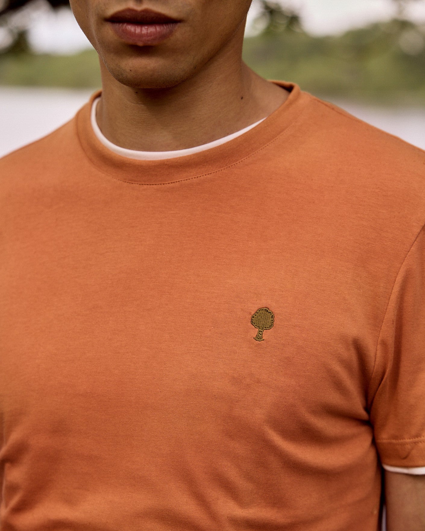 faguo-arcy-t-shirt-brique-clair-coton-recycl image 3