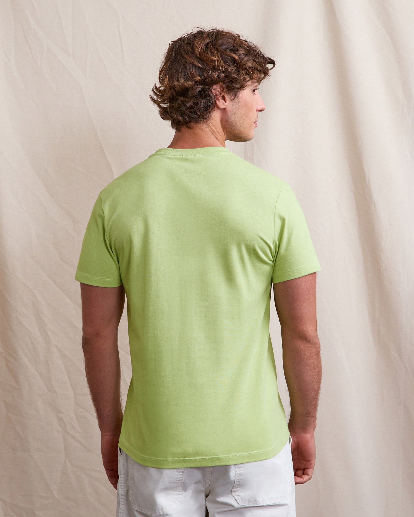 faguo-arcy-vert-anis-t-shirt-homme-coton-col-rond image 5
