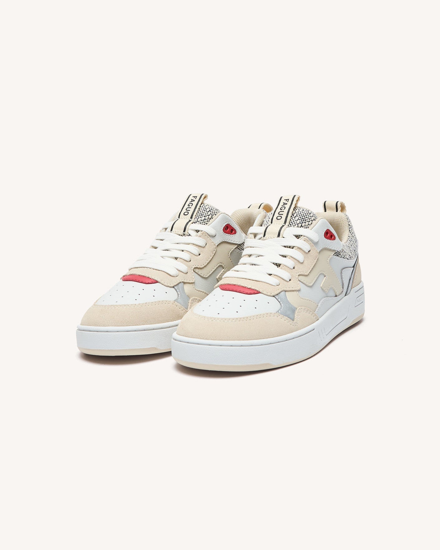 faguo-dahlia-baskets-cuir-cr-me-et-rouge-femme image 4