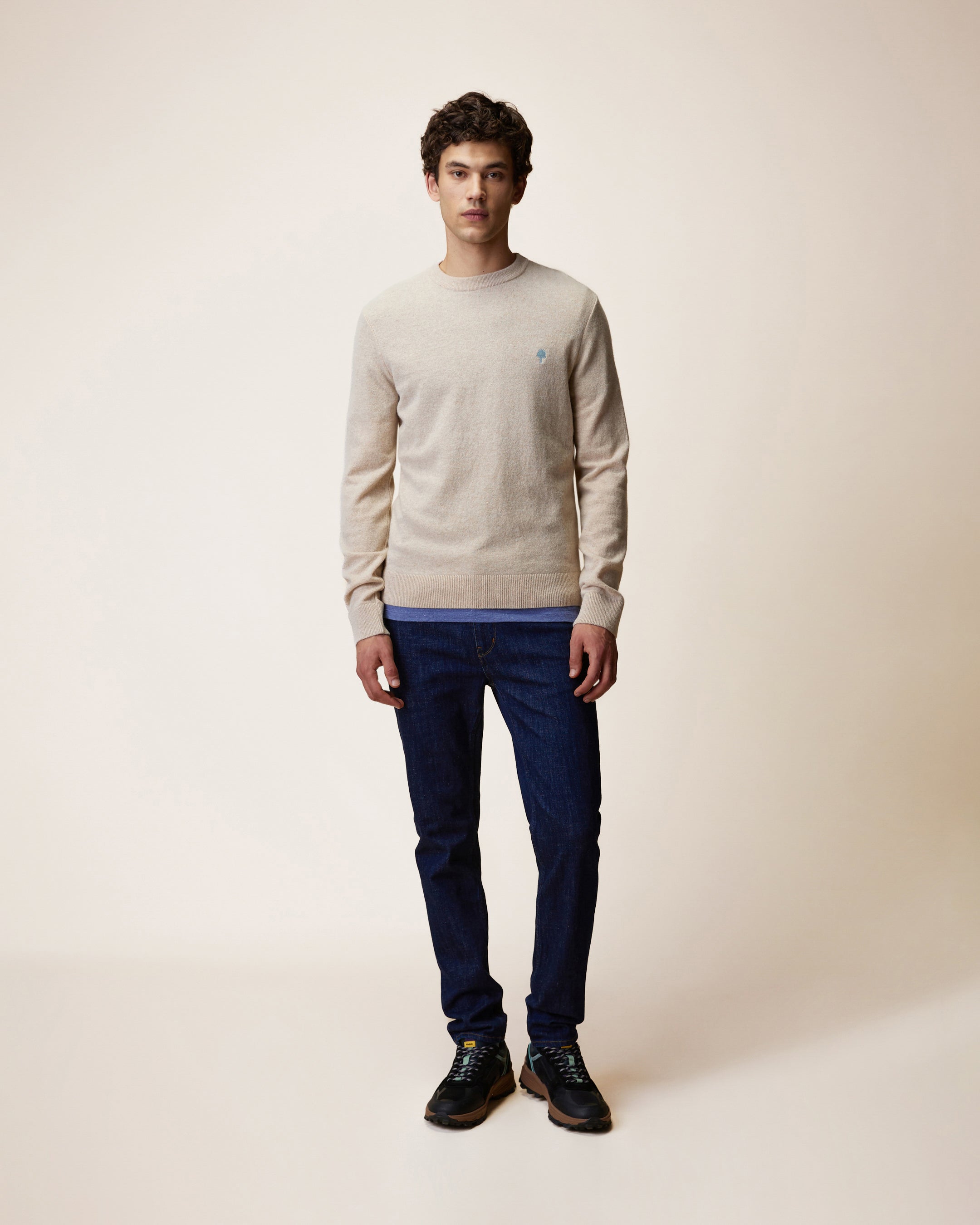 faguo-marly-pull-col-rond-homme-beige-laine image 3