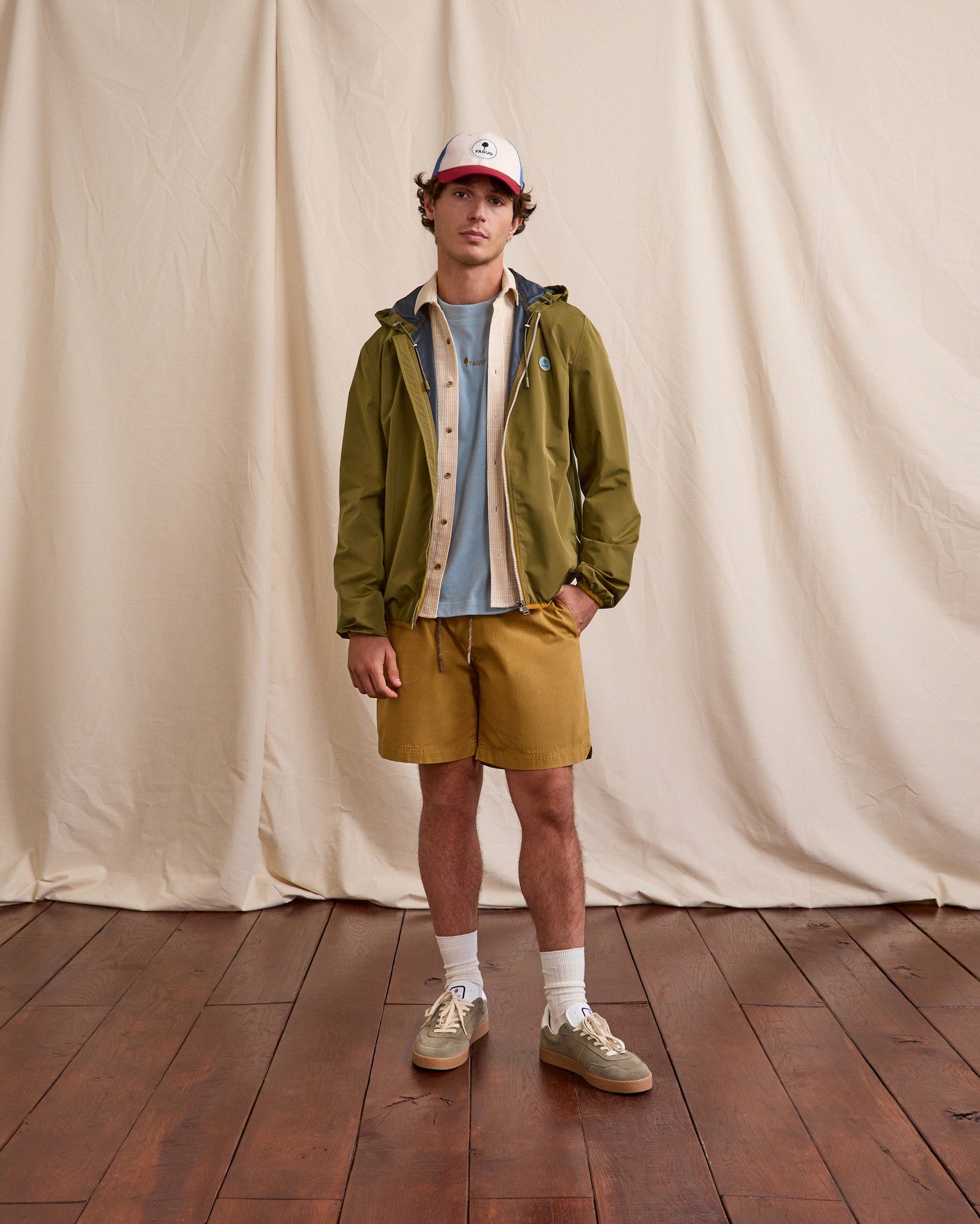 faguo-carnoet-veste-coupe-vent-kaki-fonc-homme image 1